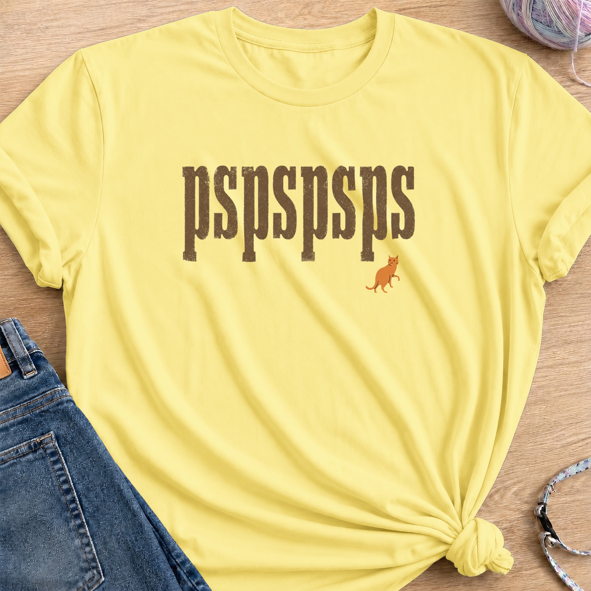 Pspspsps T-Shirt — Cornsilk
