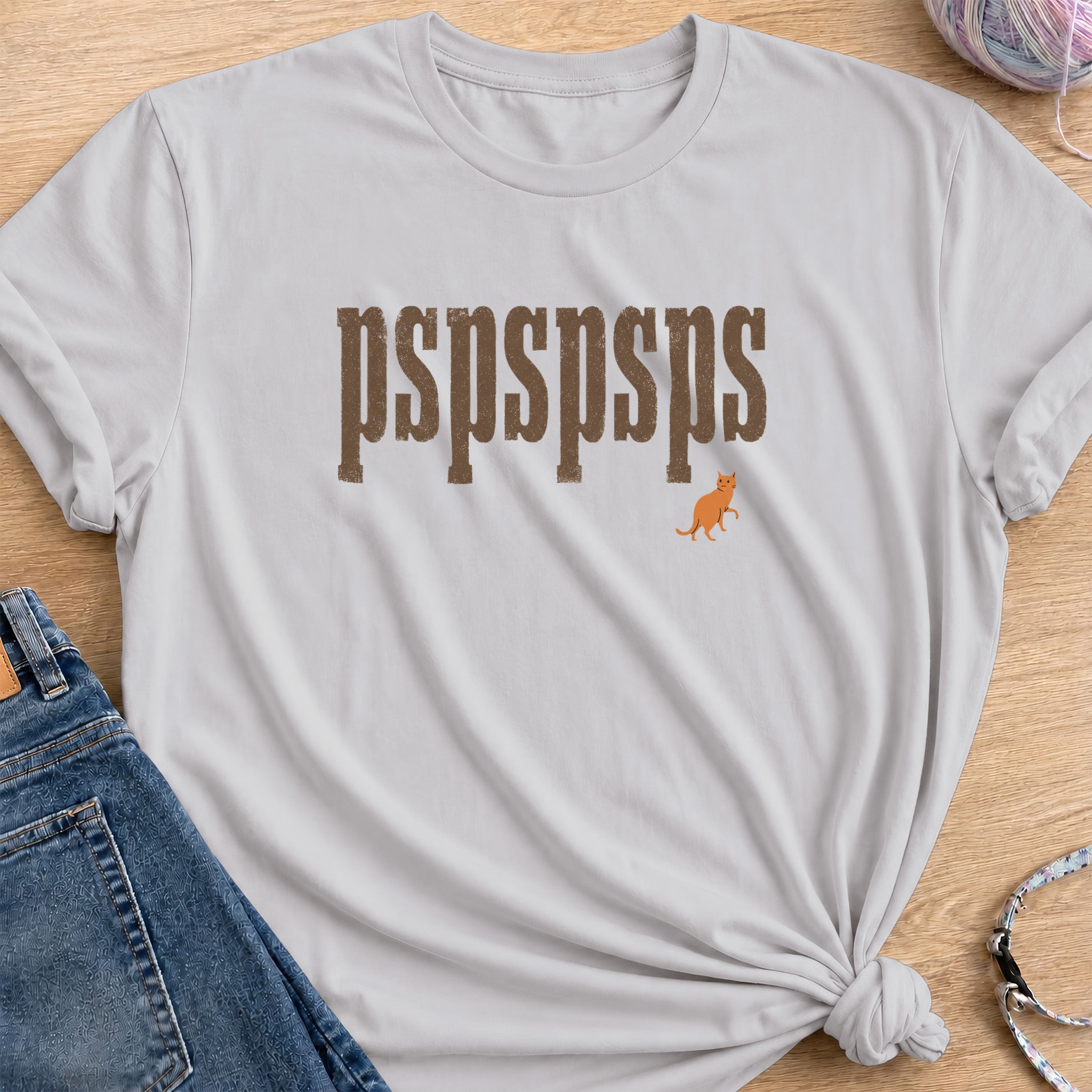 Pspspsps T-Shirt — Ice Grey