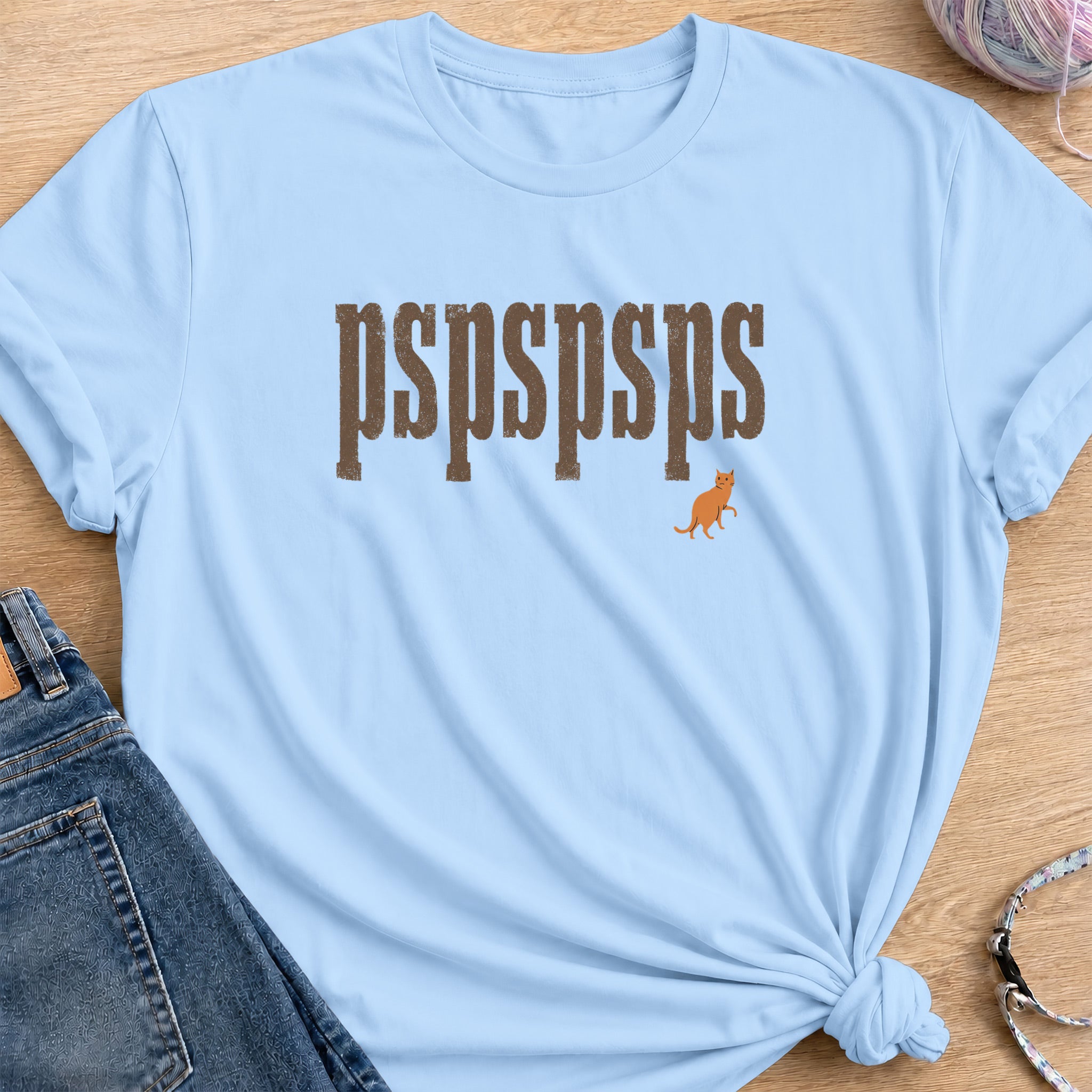 Pspspsps T-Shirt — Light Blue