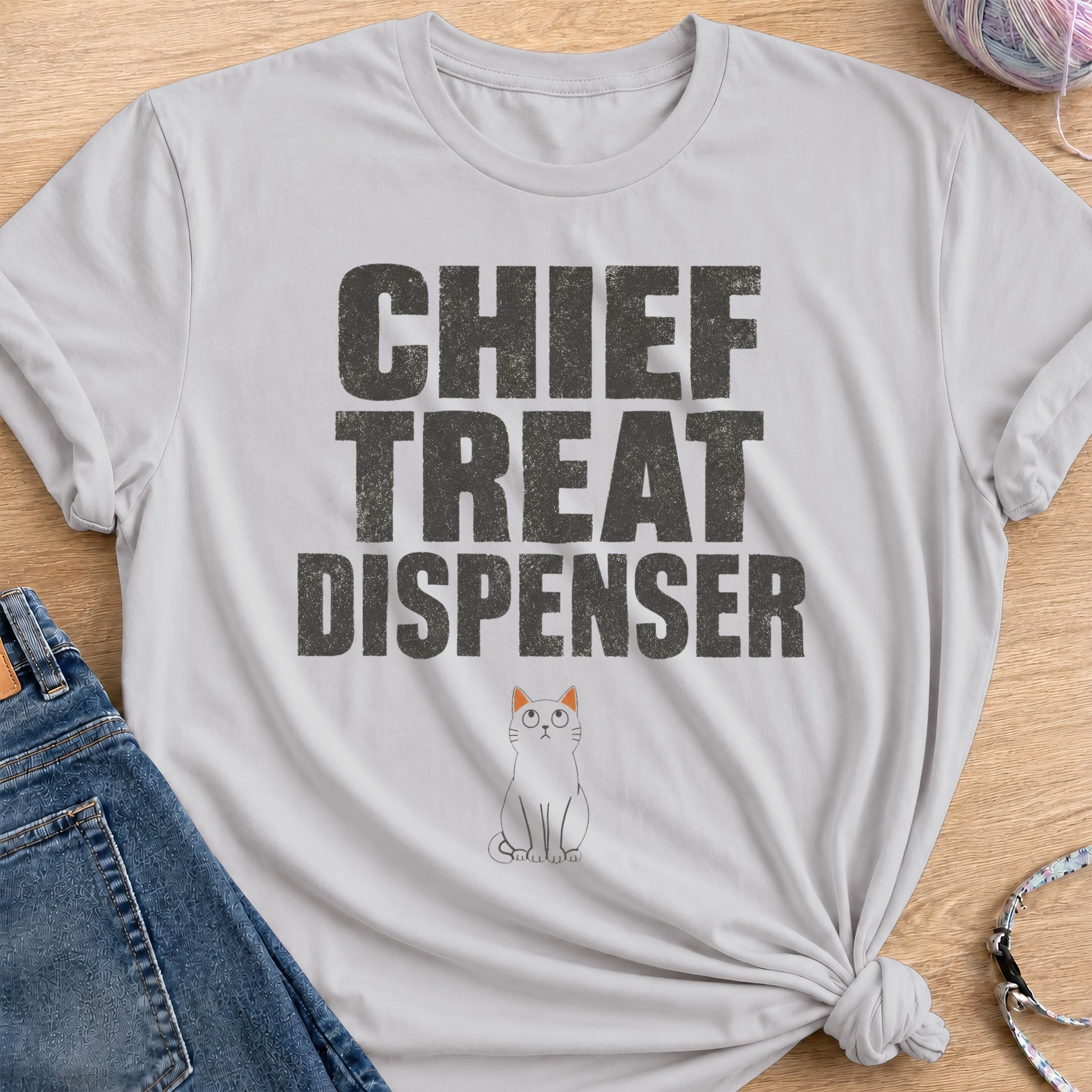 Treat Dispenser T-Shirt — Ice Grey