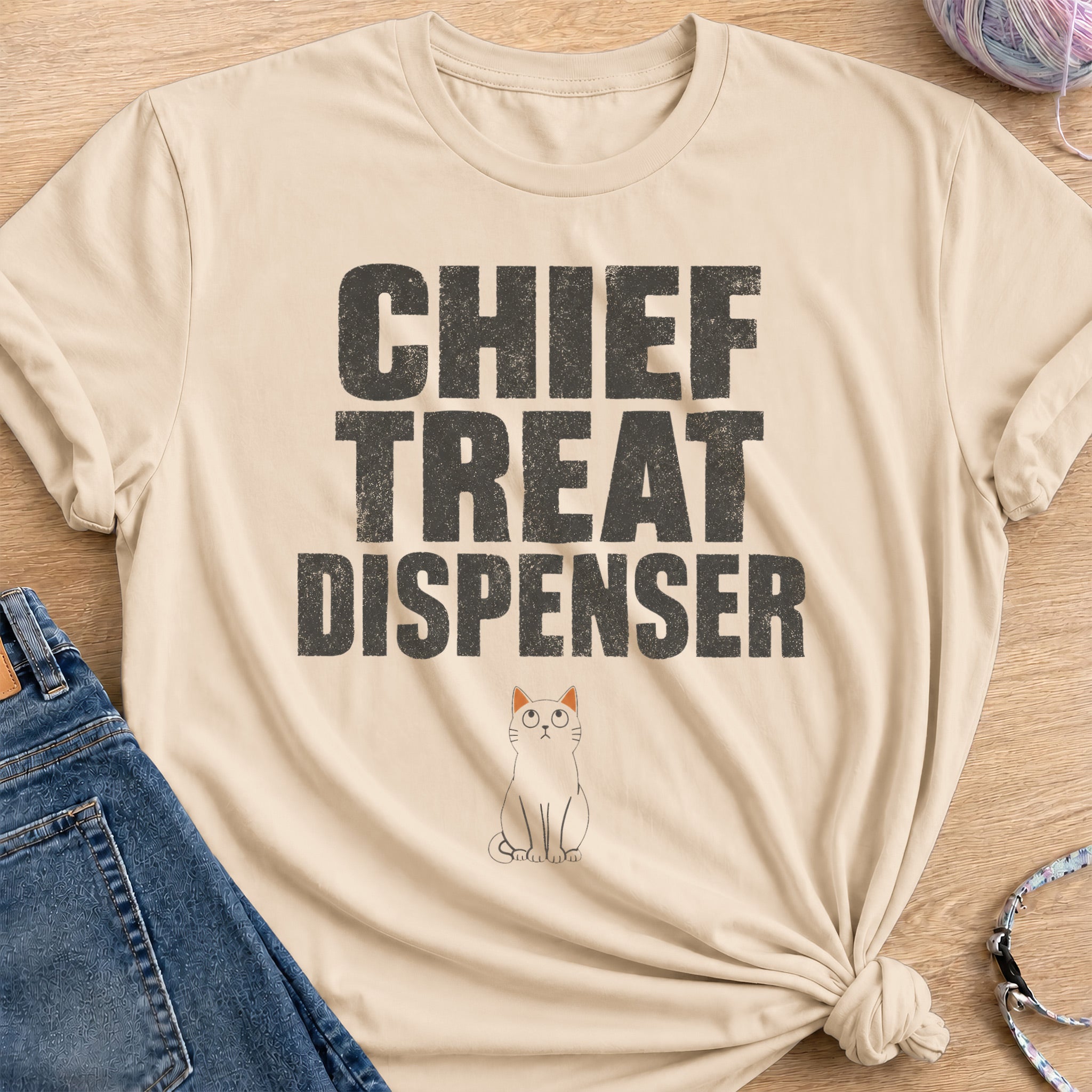 Treat Dispenser T-Shirt — Sand