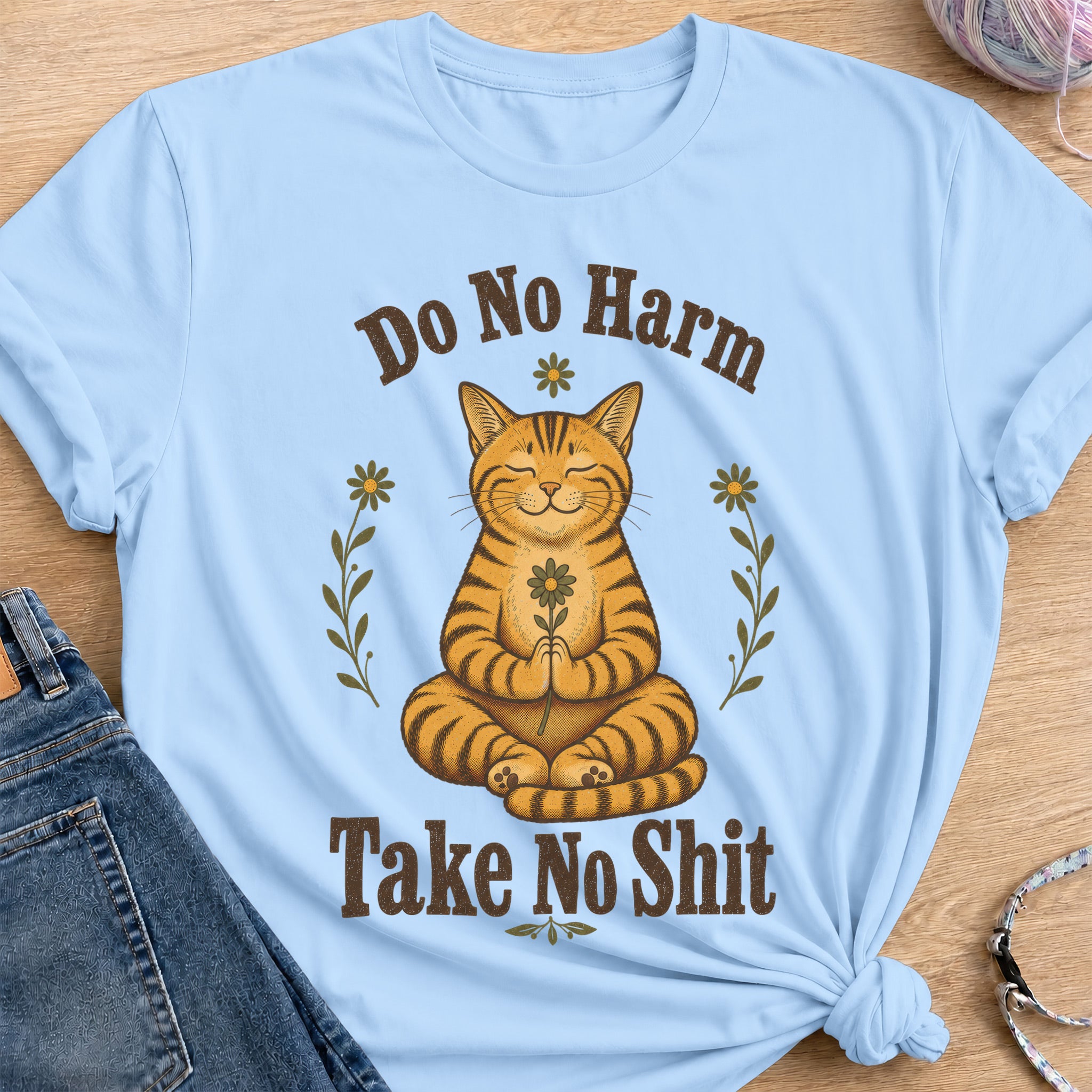 Take No Shit T-Shirt — Light Blue