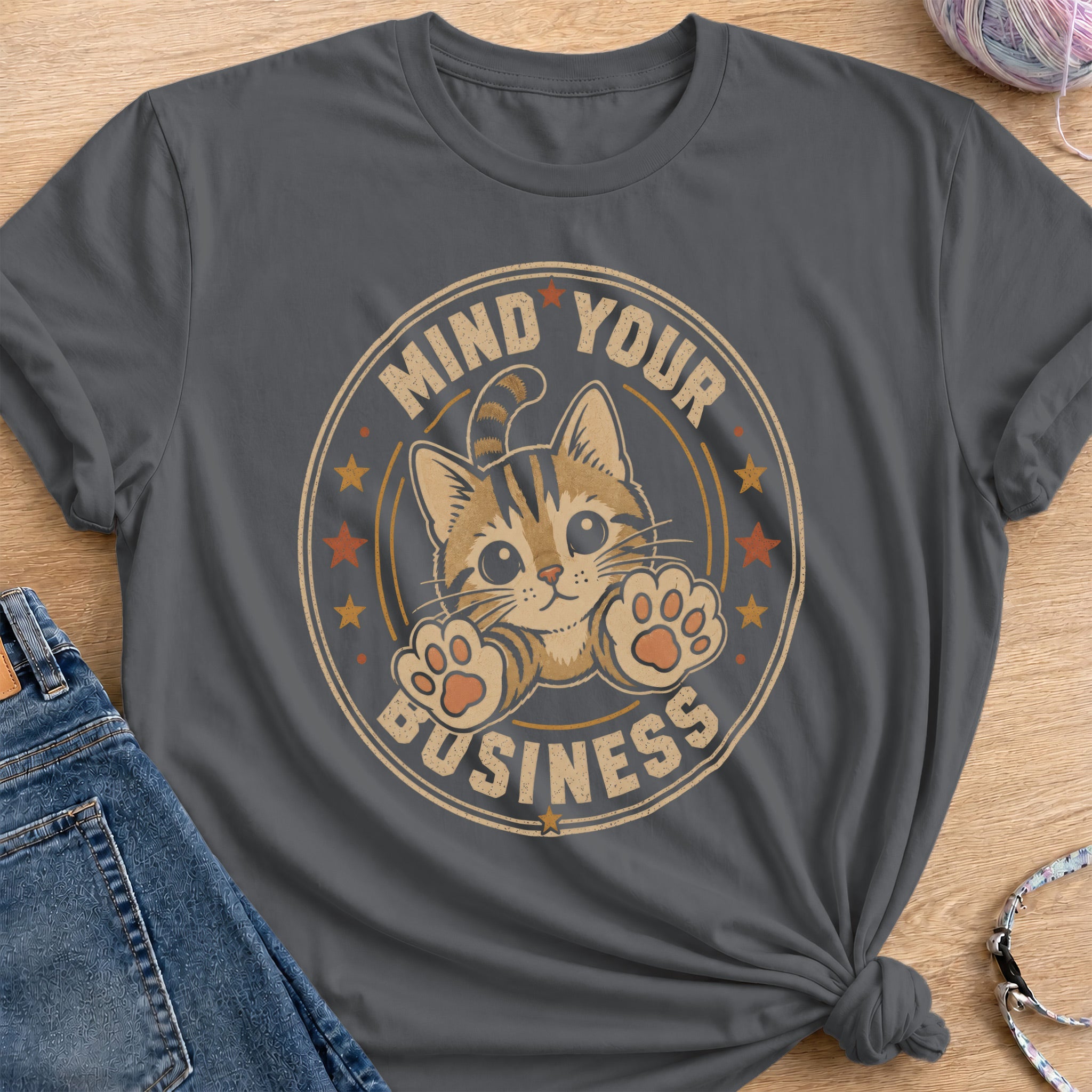 Mind Your Business T-Shirt — Charcoal