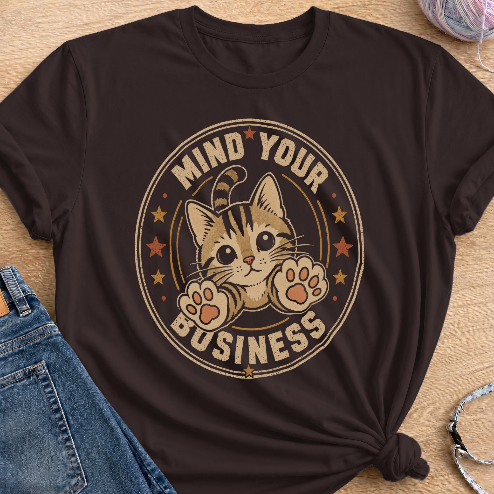 Mind Your Business T-Shirt — Dark Chocolate