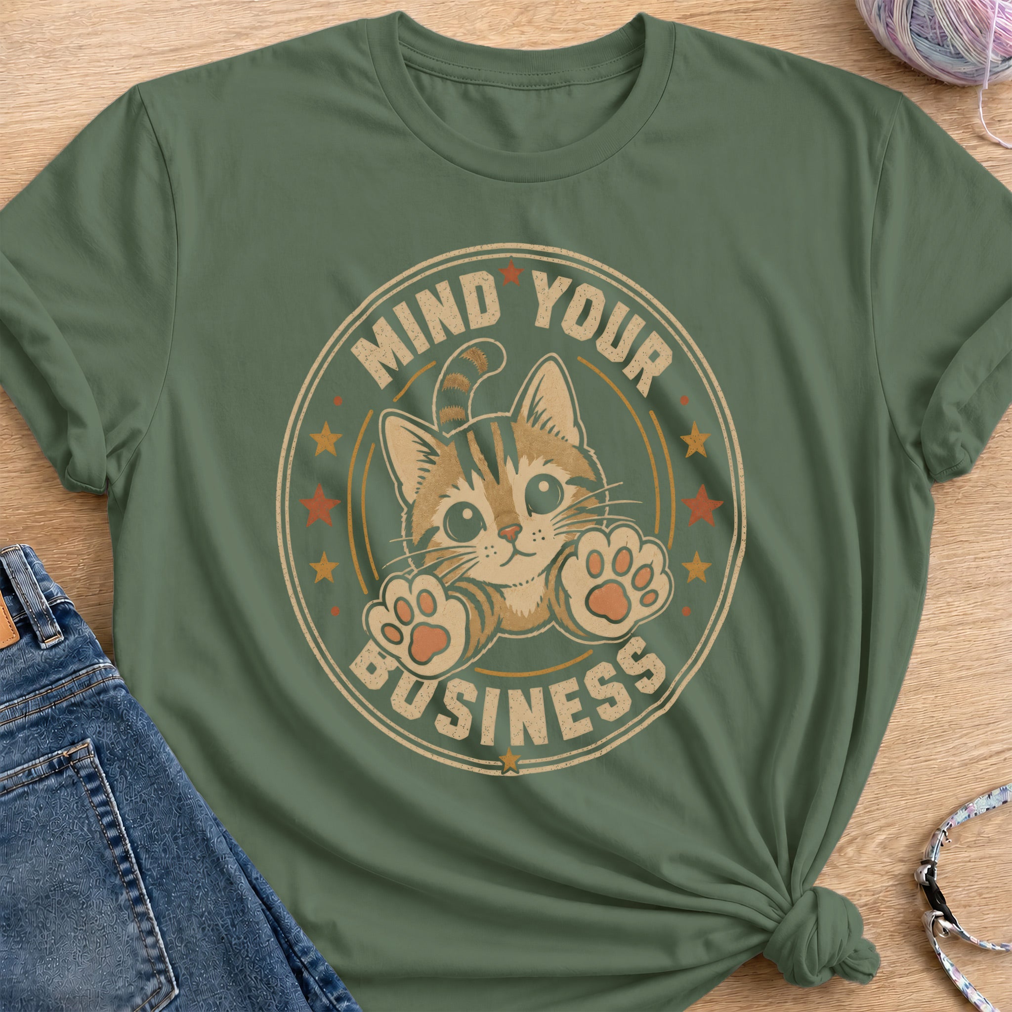 Mind Your Business T-Shirt — Military Green