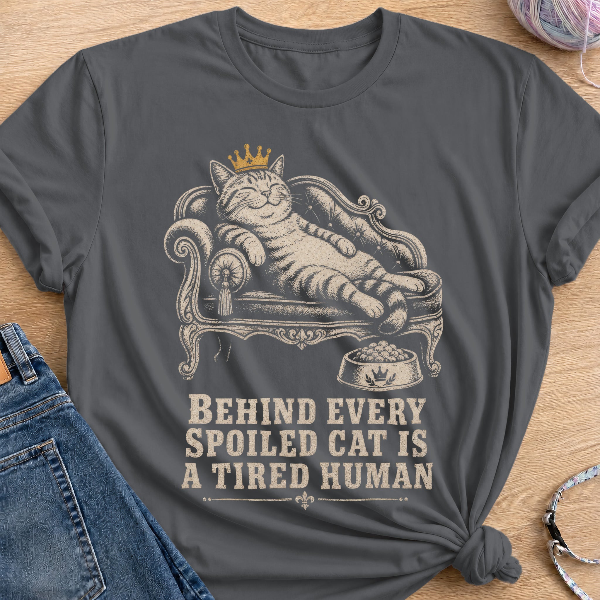 Tired Human T-Shirt — Charcoal