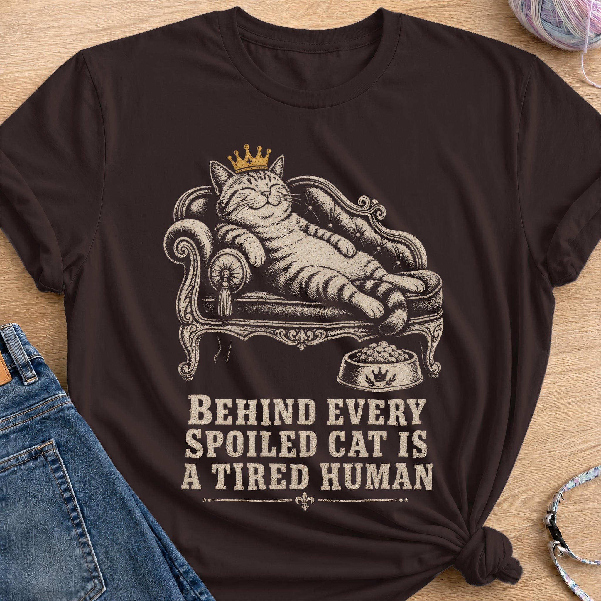 Tired Human T-Shirt — Dark Chocolate