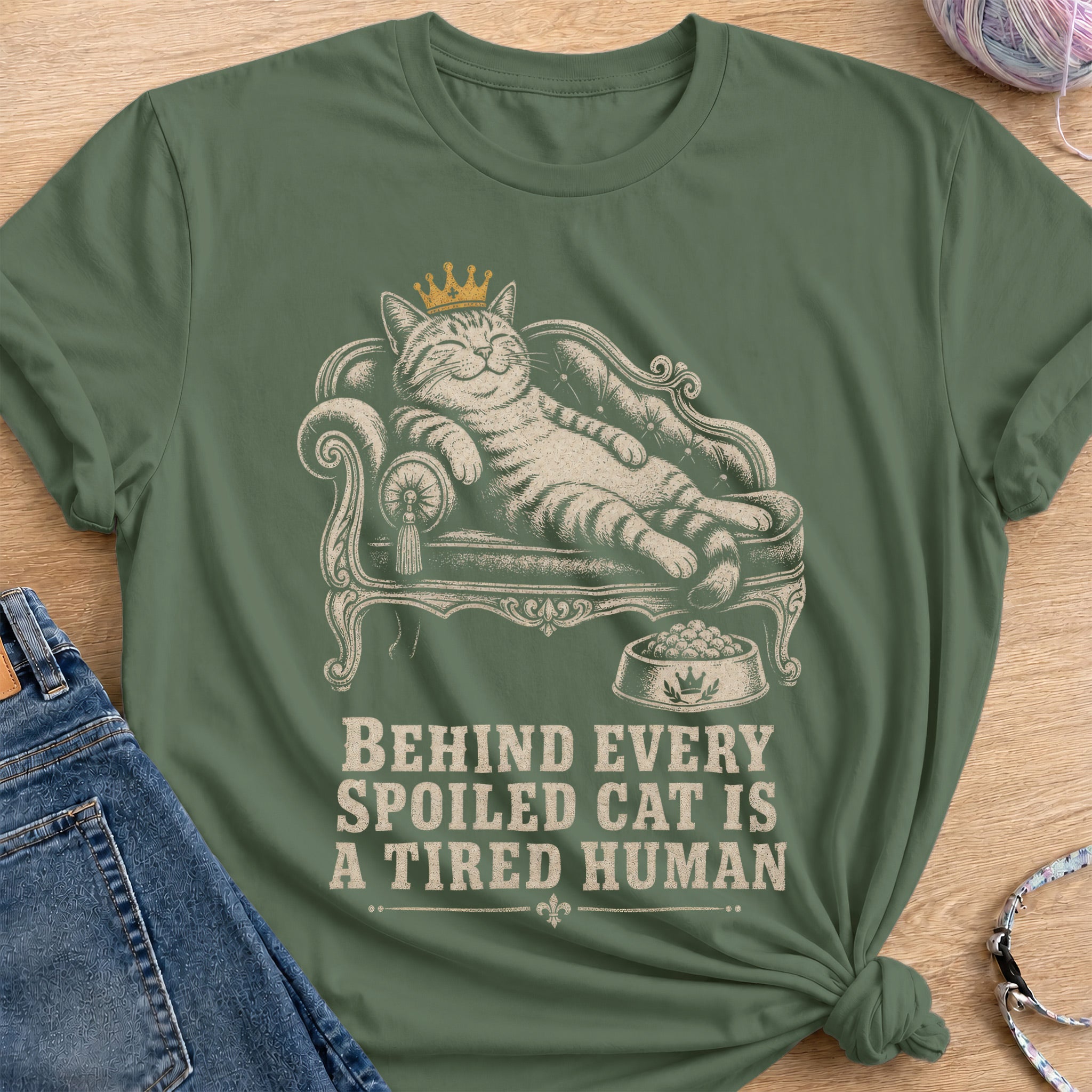 Tired Human T-Shirt — Military Green