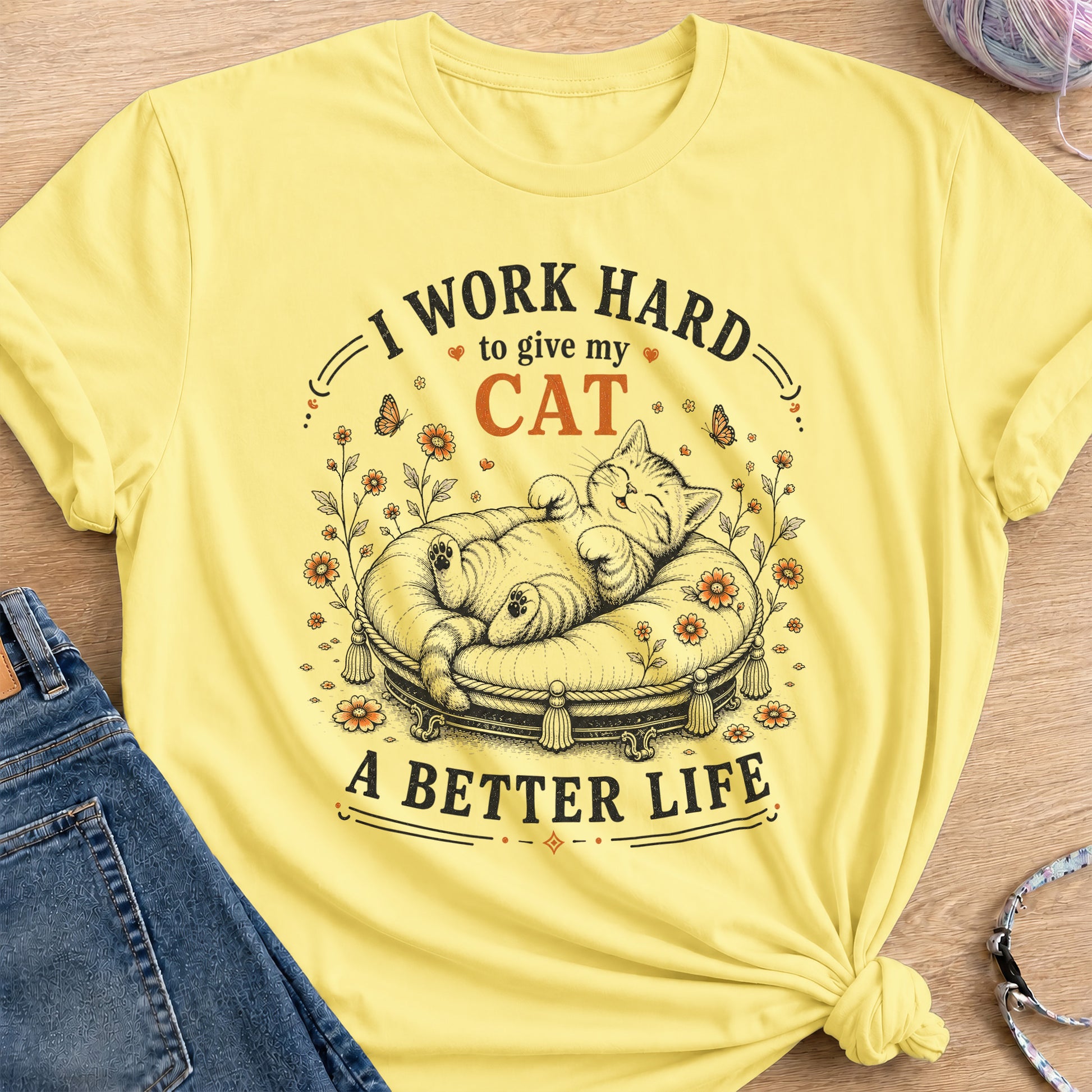 Working Hard T-Shirt — Cornsilk