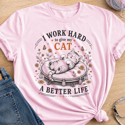 Working Hard T-Shirt — Light Pink