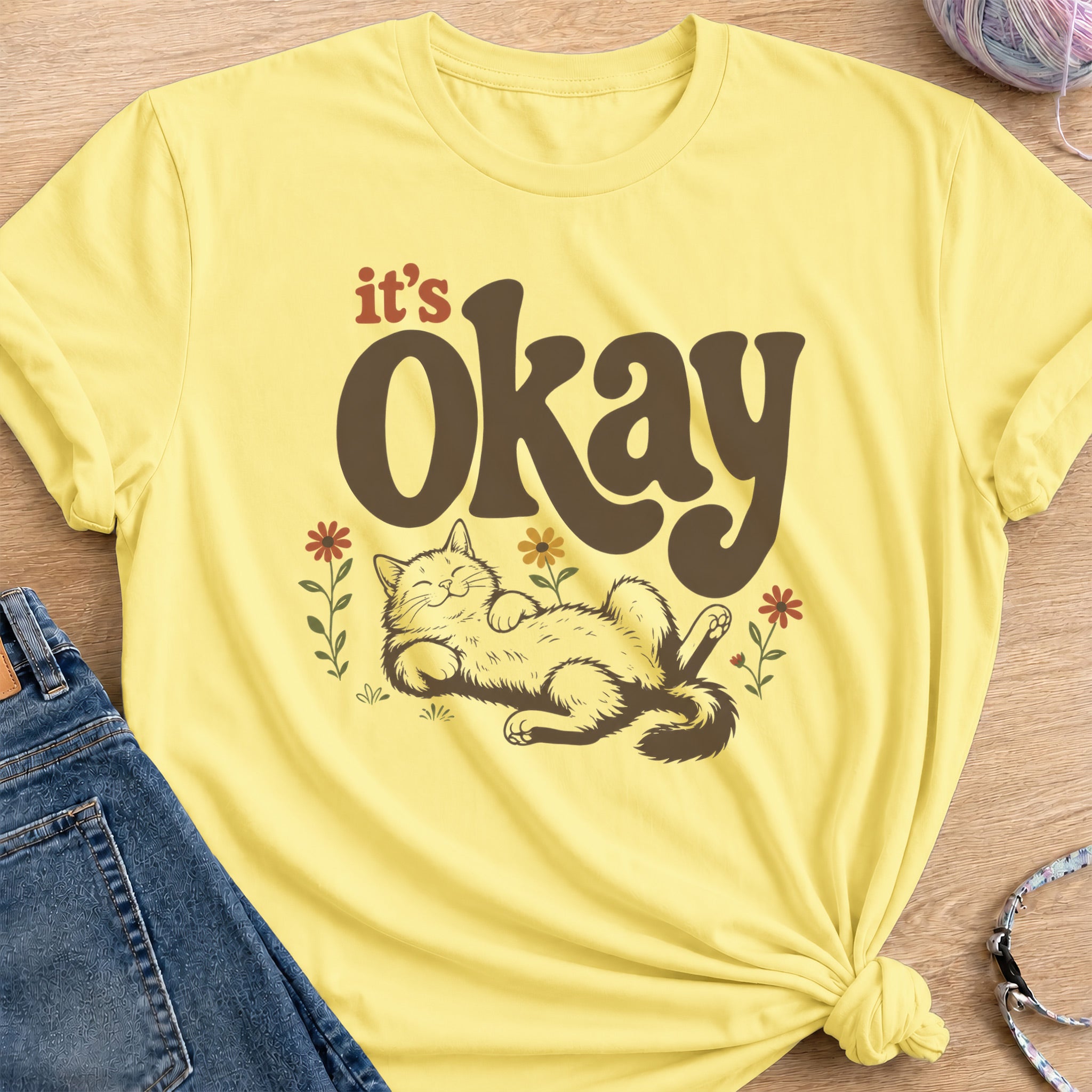 Okay T-Shirt — Cornsilk