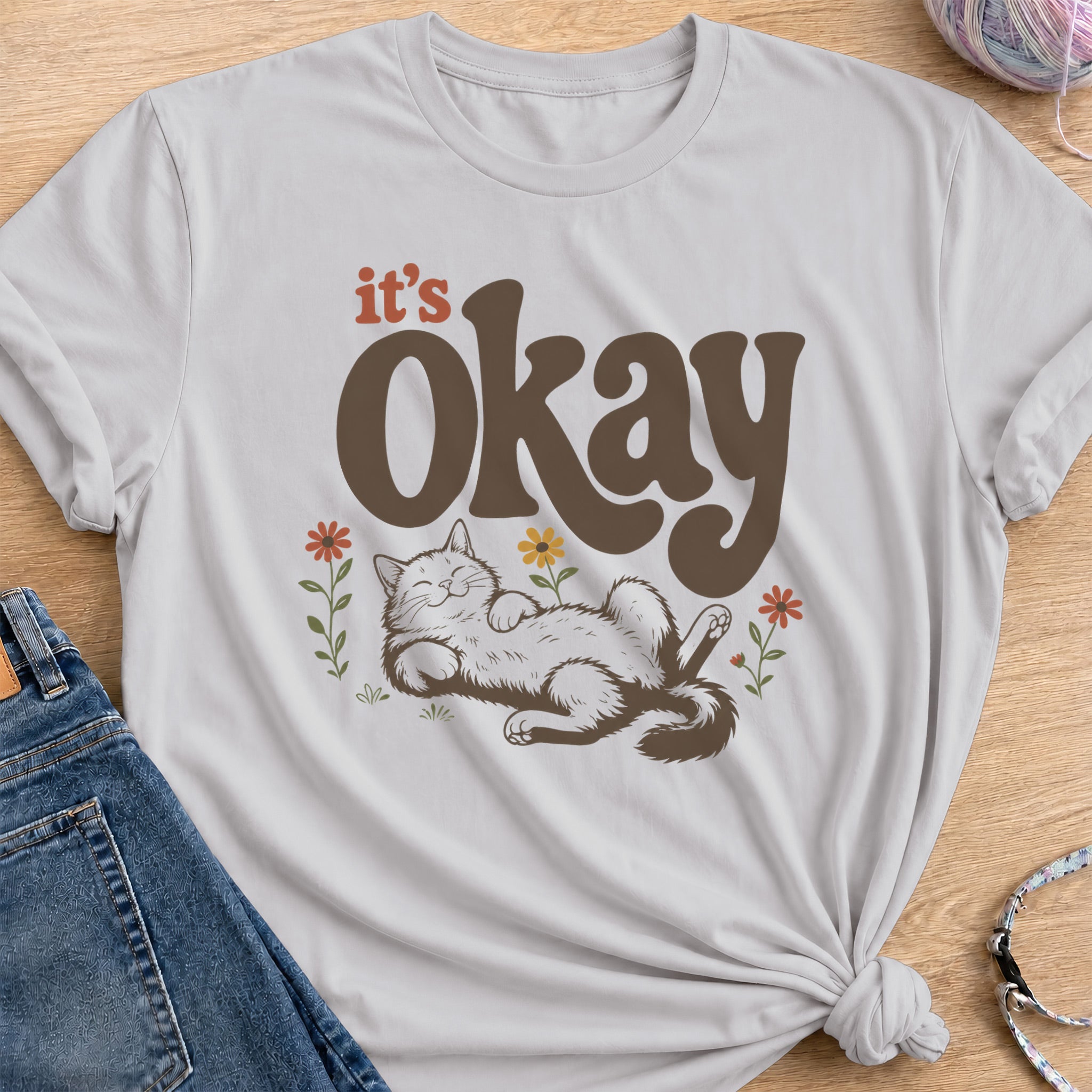 Okay T-Shirt — Ice Grey