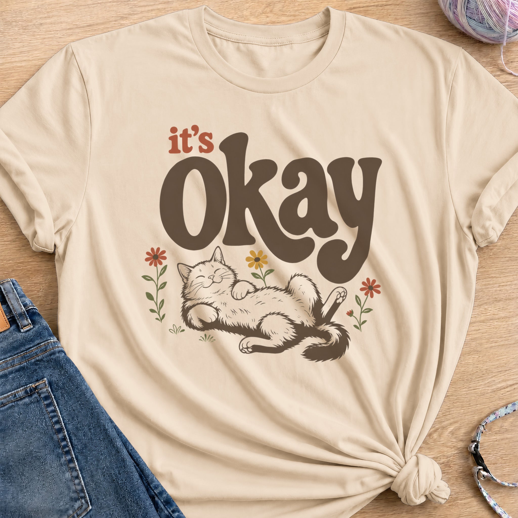 Okay T-Shirt — Sand