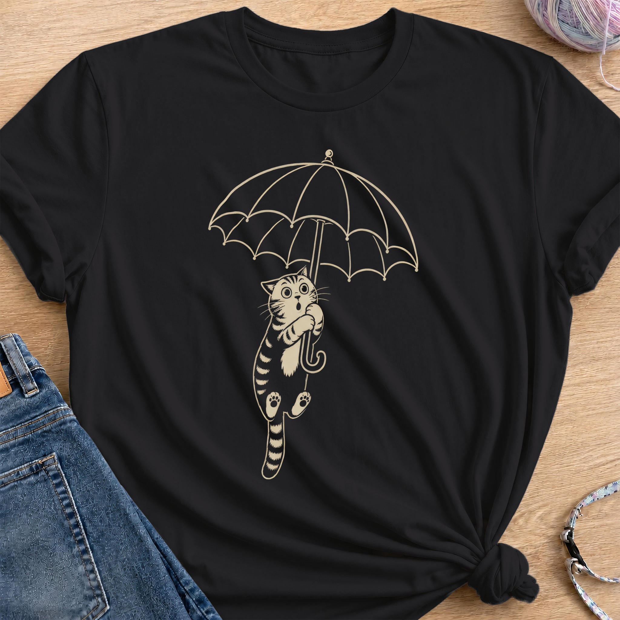 Umbrella T-Shirt — Black