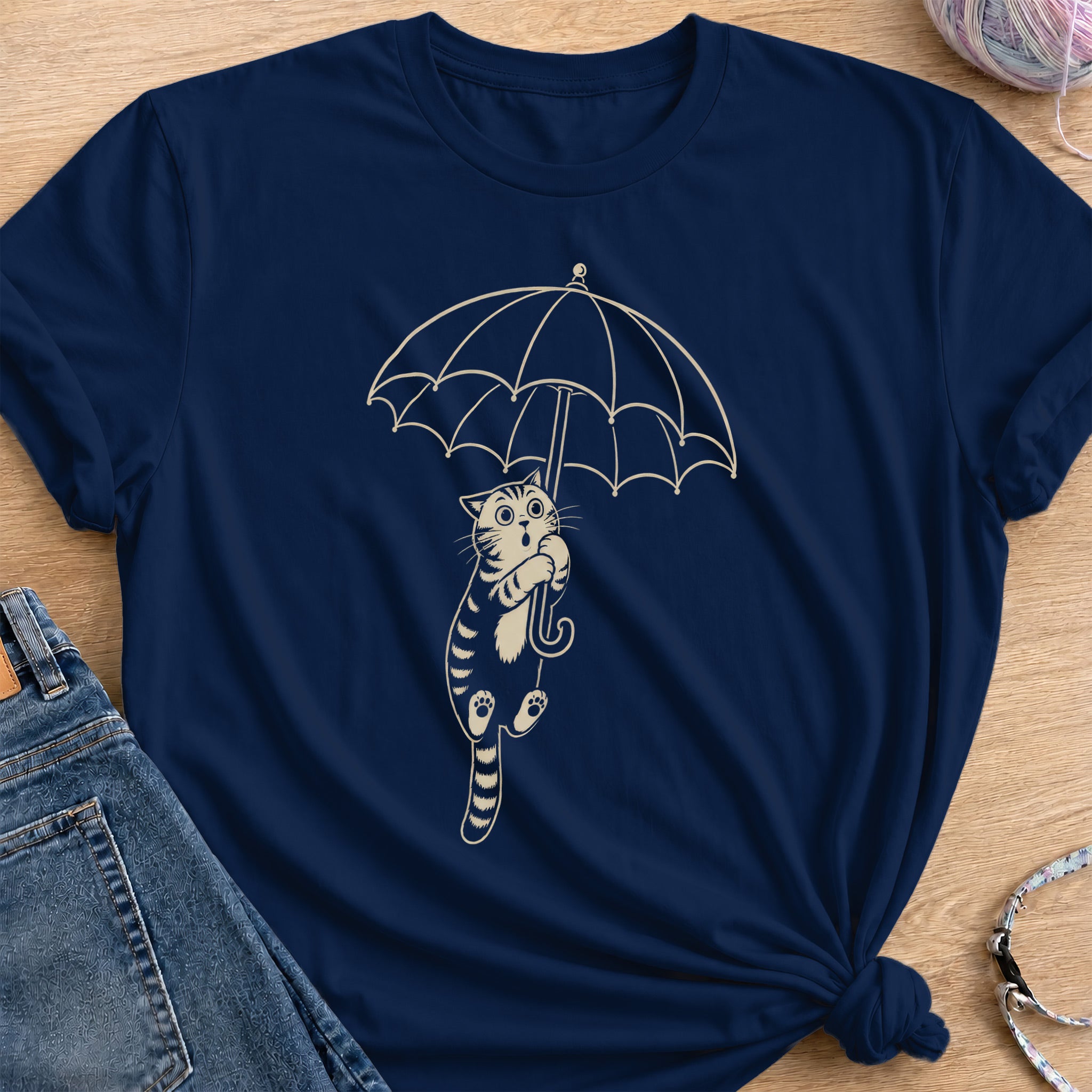 Umbrella T-Shirt — Navy