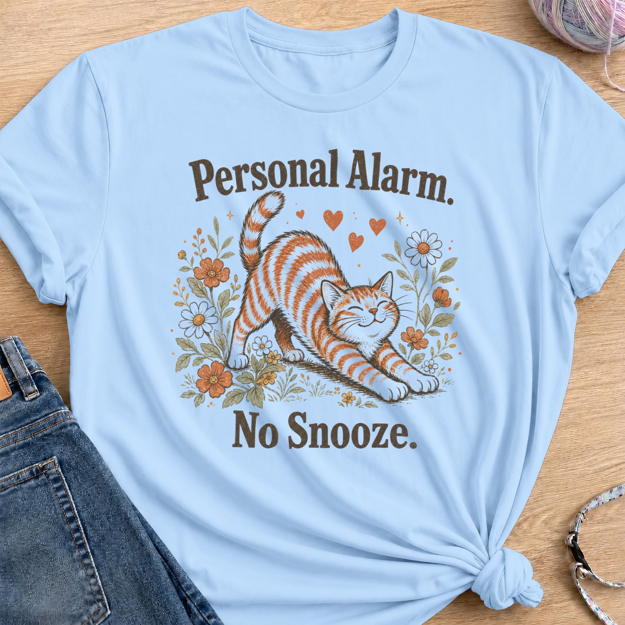 Personal Alarm T-Shirt — Light Blue