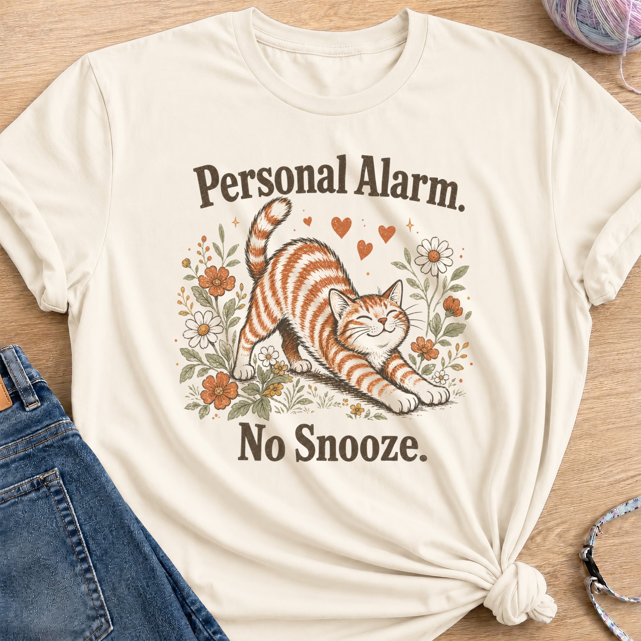 Personal Alarm T-Shirt — Natural