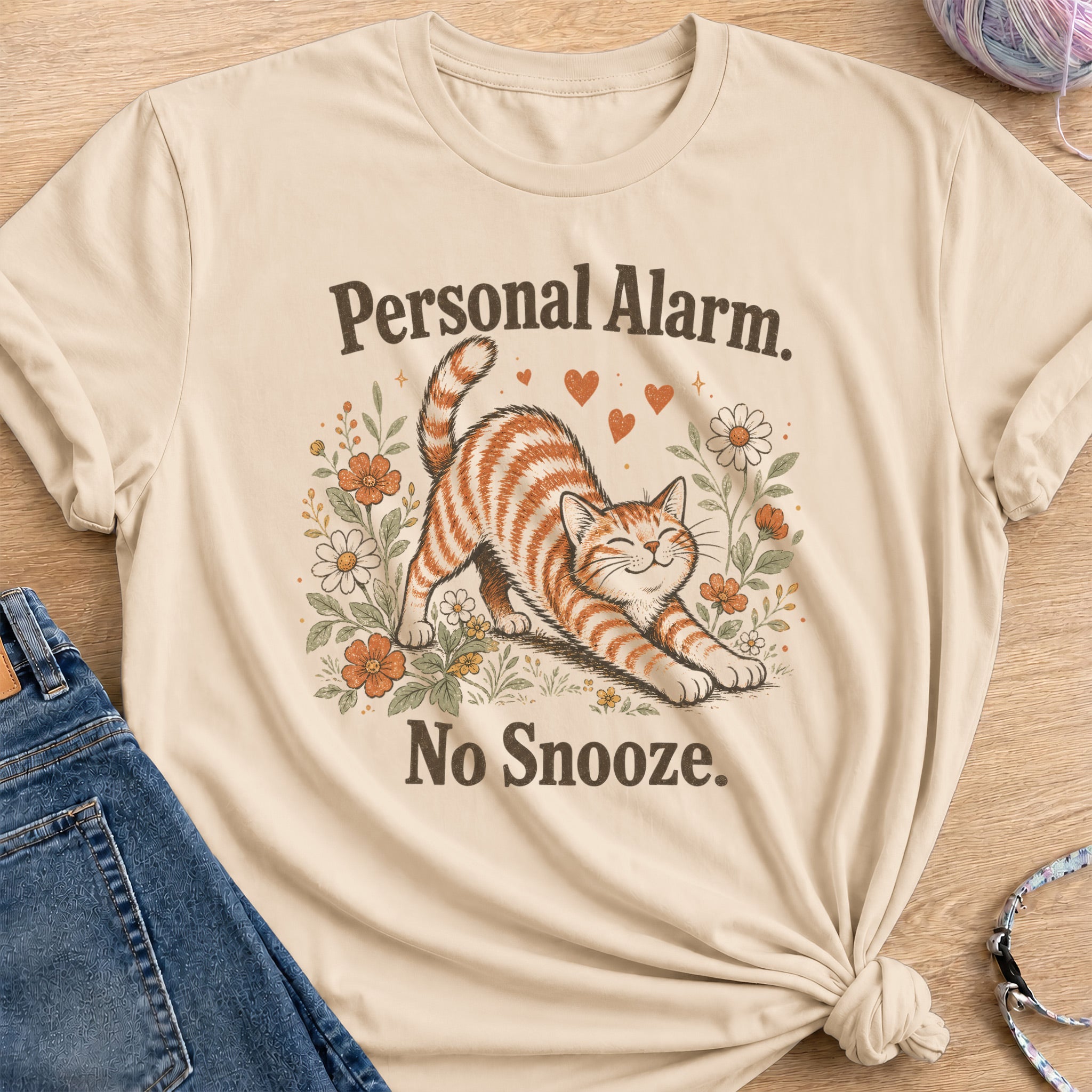 Personal Alarm T-Shirt — Sand