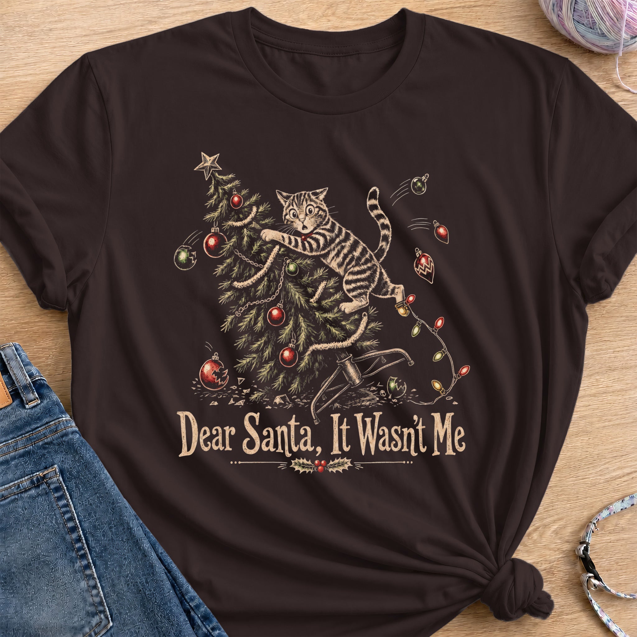 Dear Santa T-Shirt — Dark Chocolate