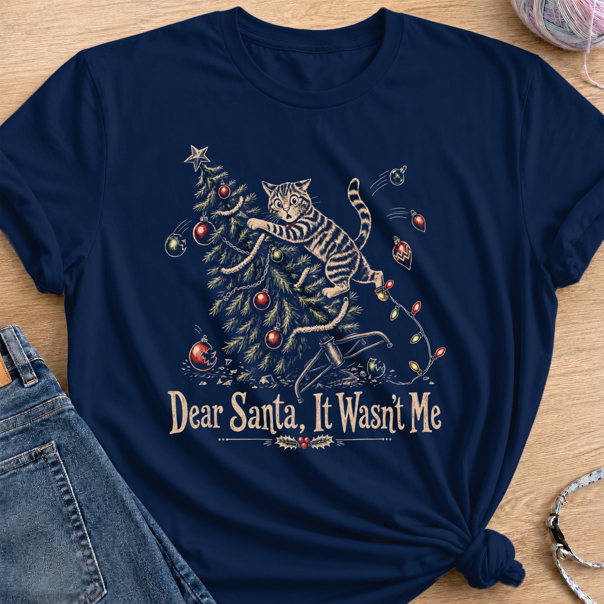 Dear Santa T-Shirt — Navy
