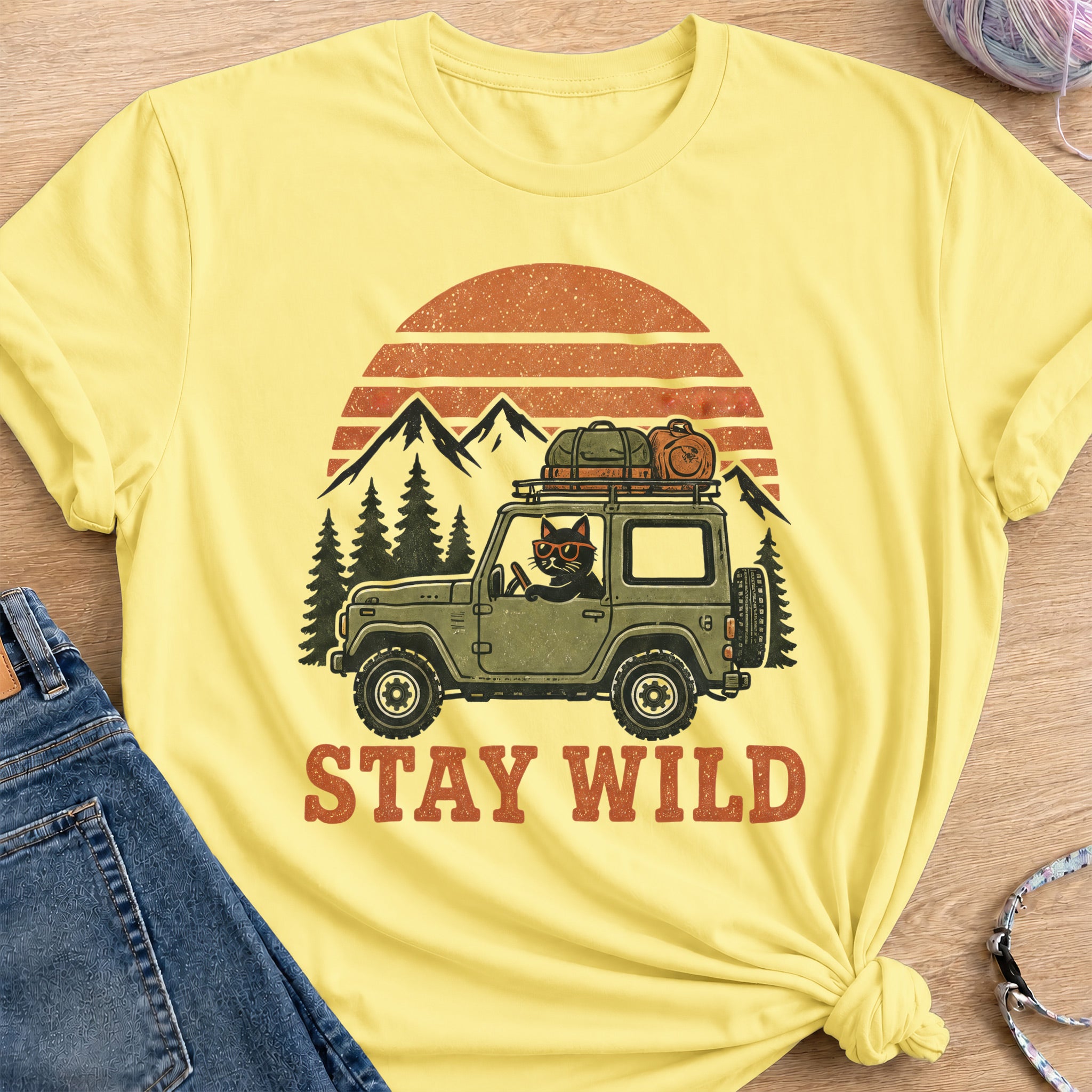 Stay Wild T-Shirt — Cornsilk