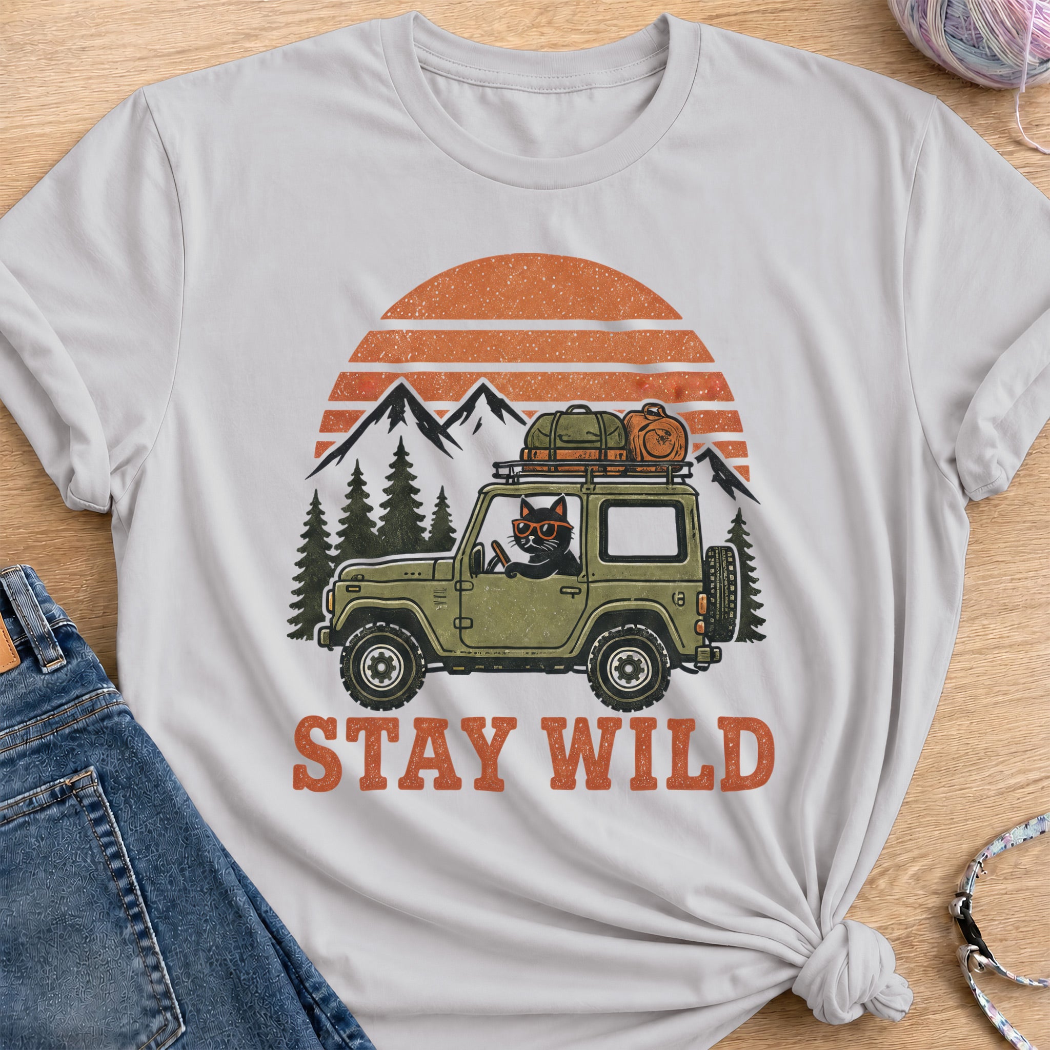 Stay Wild T-Shirt — Ice Grey