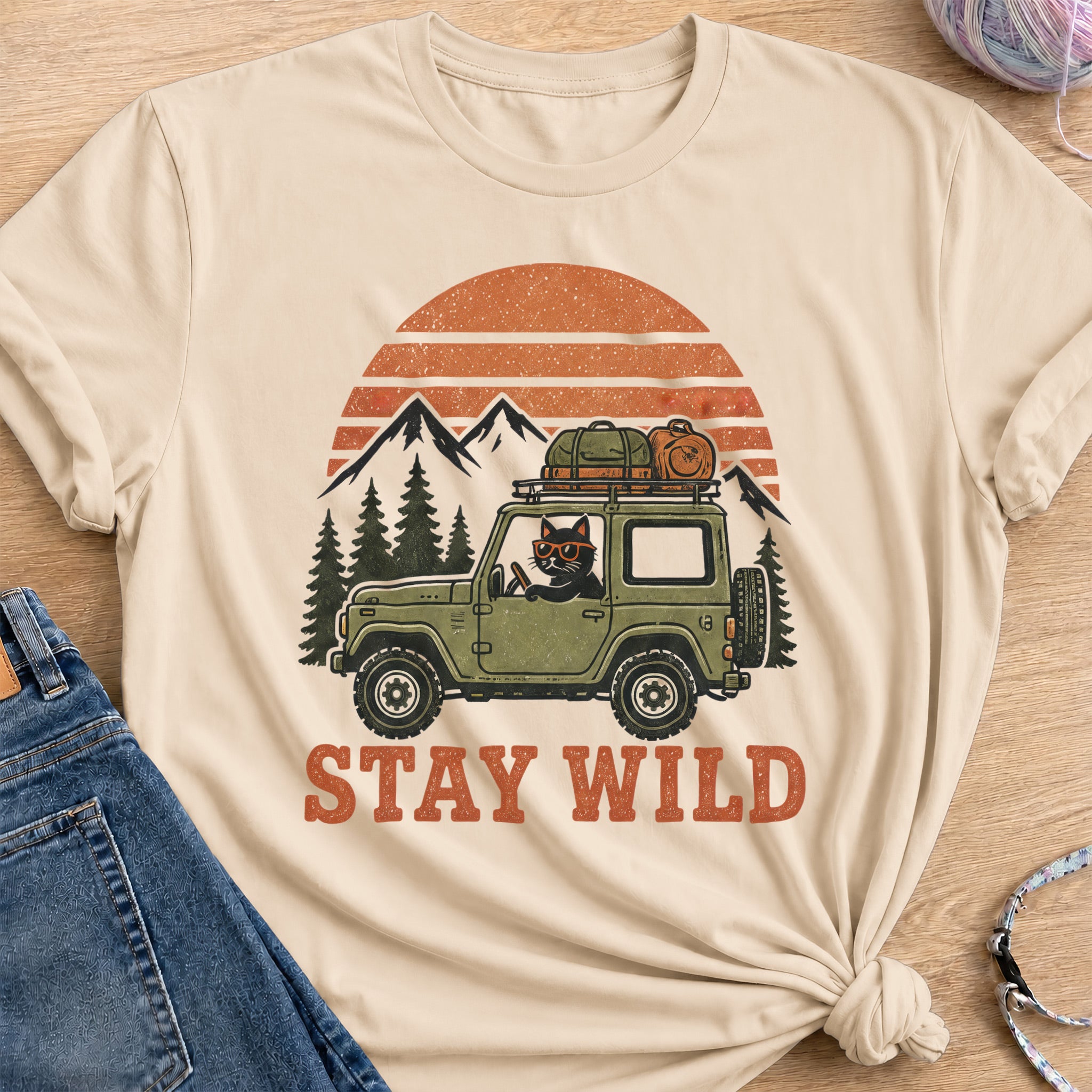 Stay Wild T-Shirt — Sand