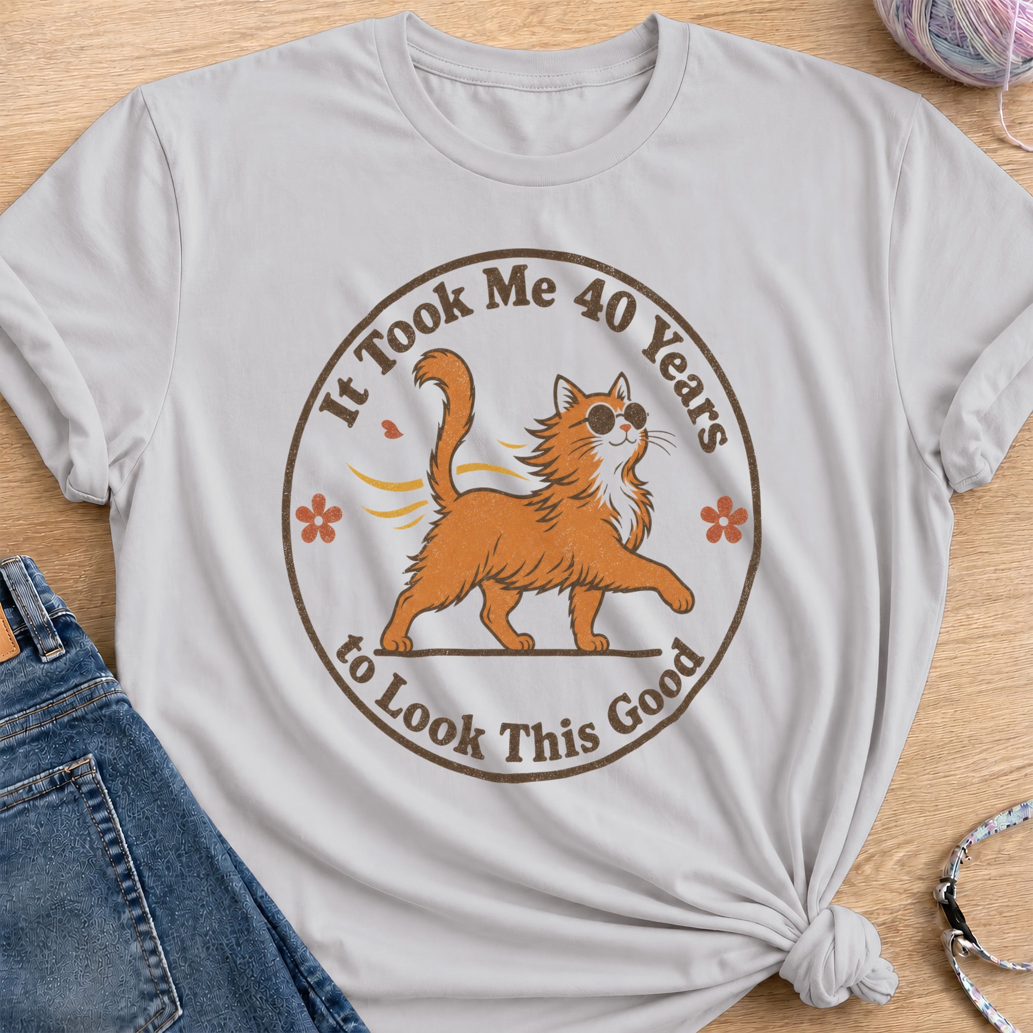 Fabulous Forty T-Shirt — Ice Grey
