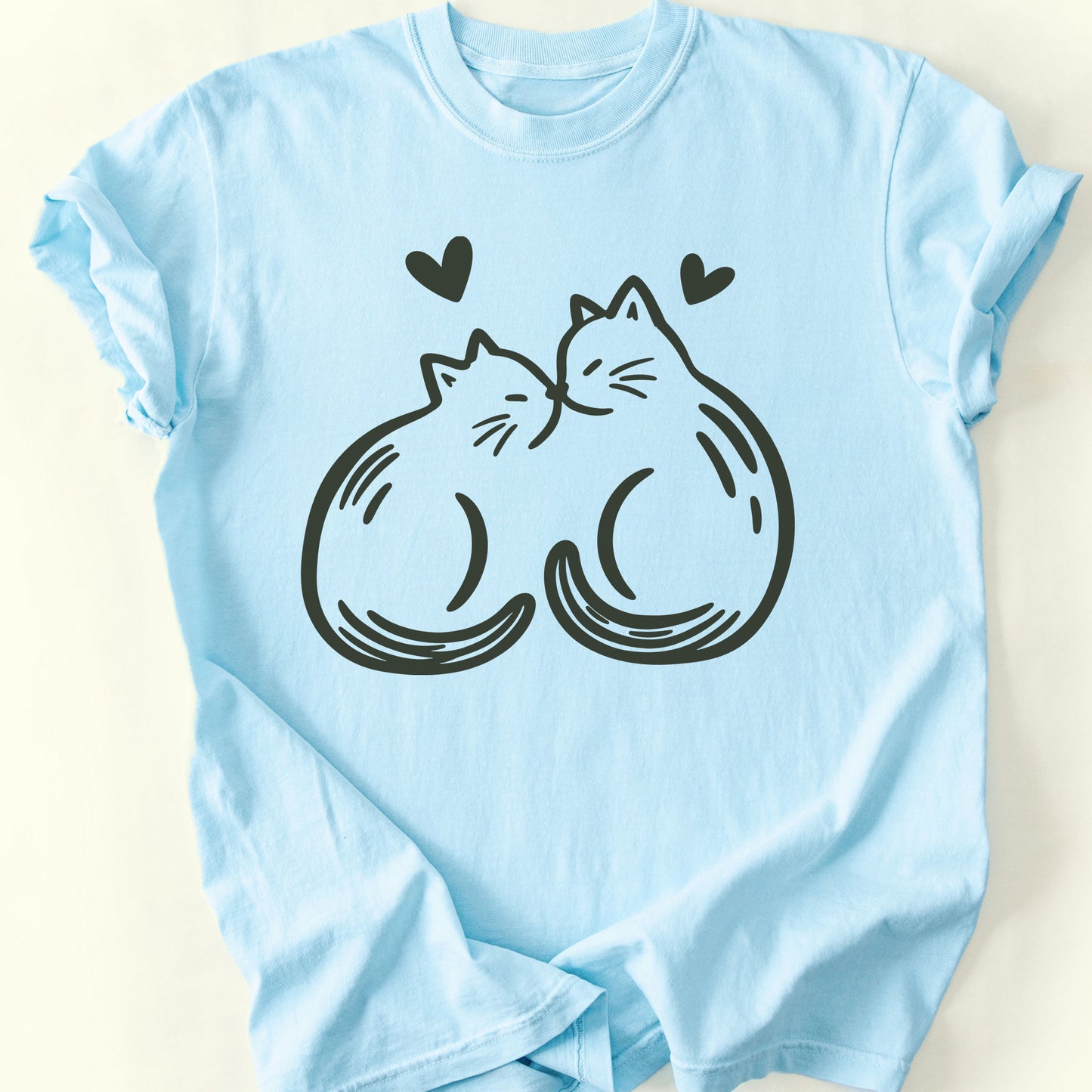 Purrfect Pair T-Shirt — Chambray