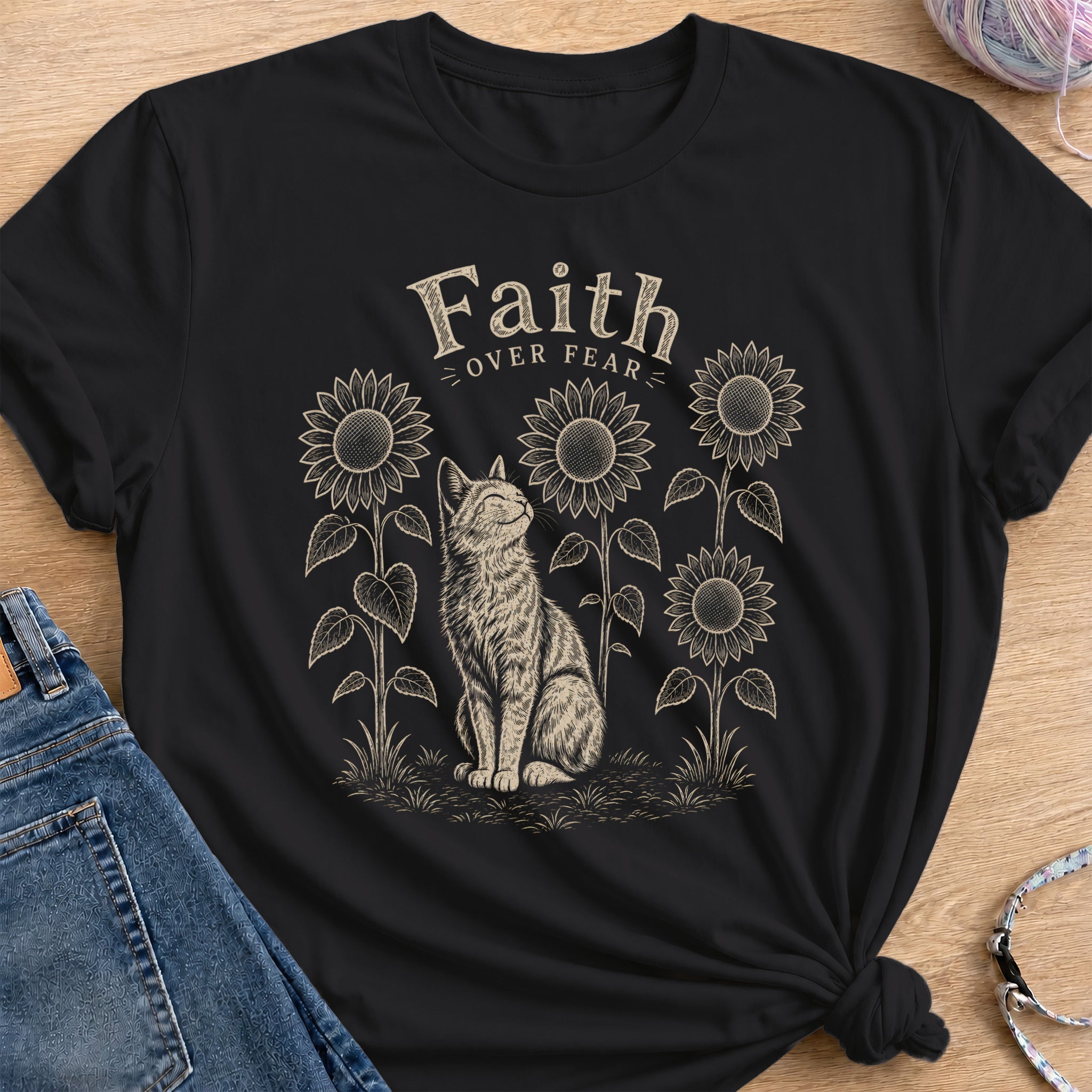 Faith Over Fear T-Shirt — Black