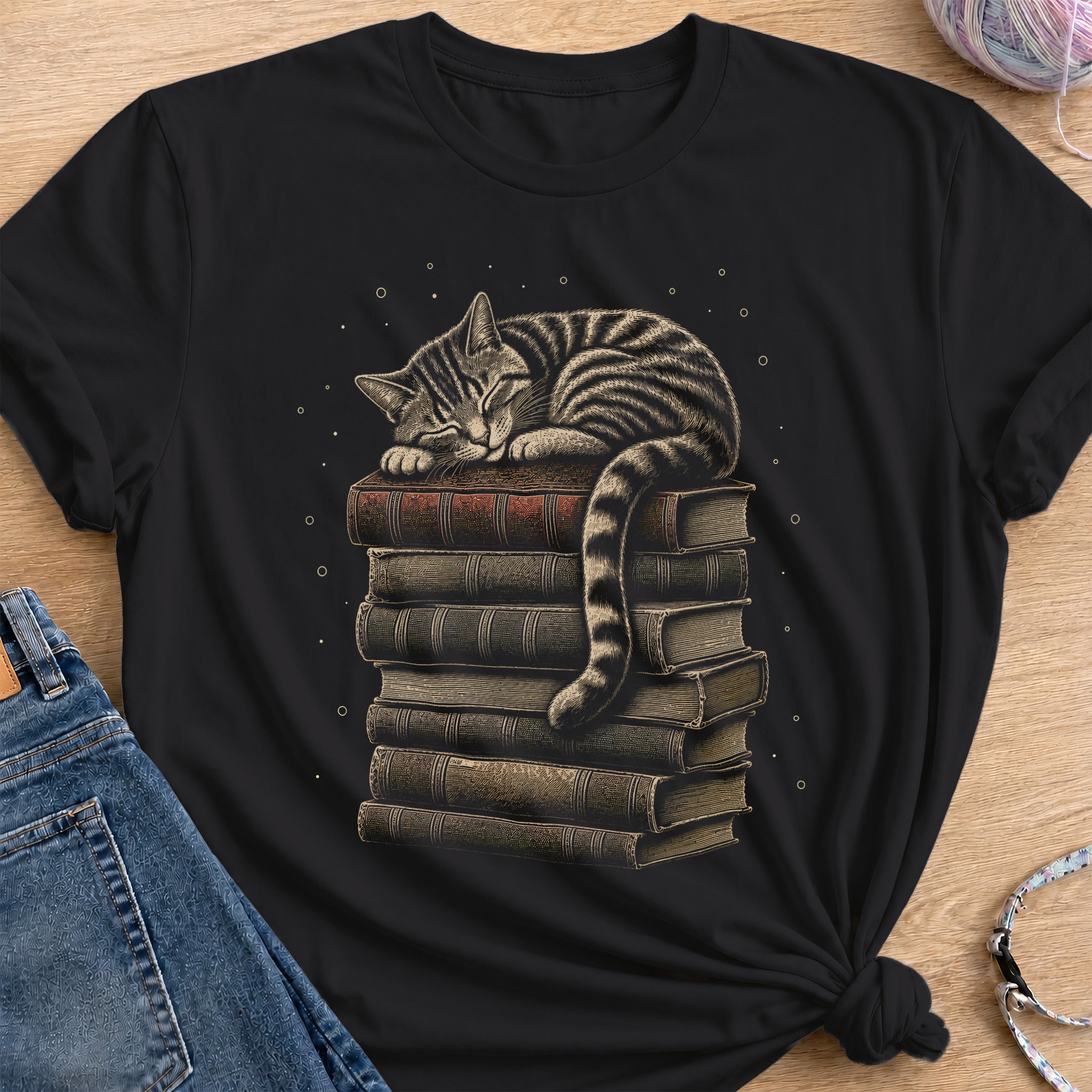 Bookish Nap T-Shirt — Black