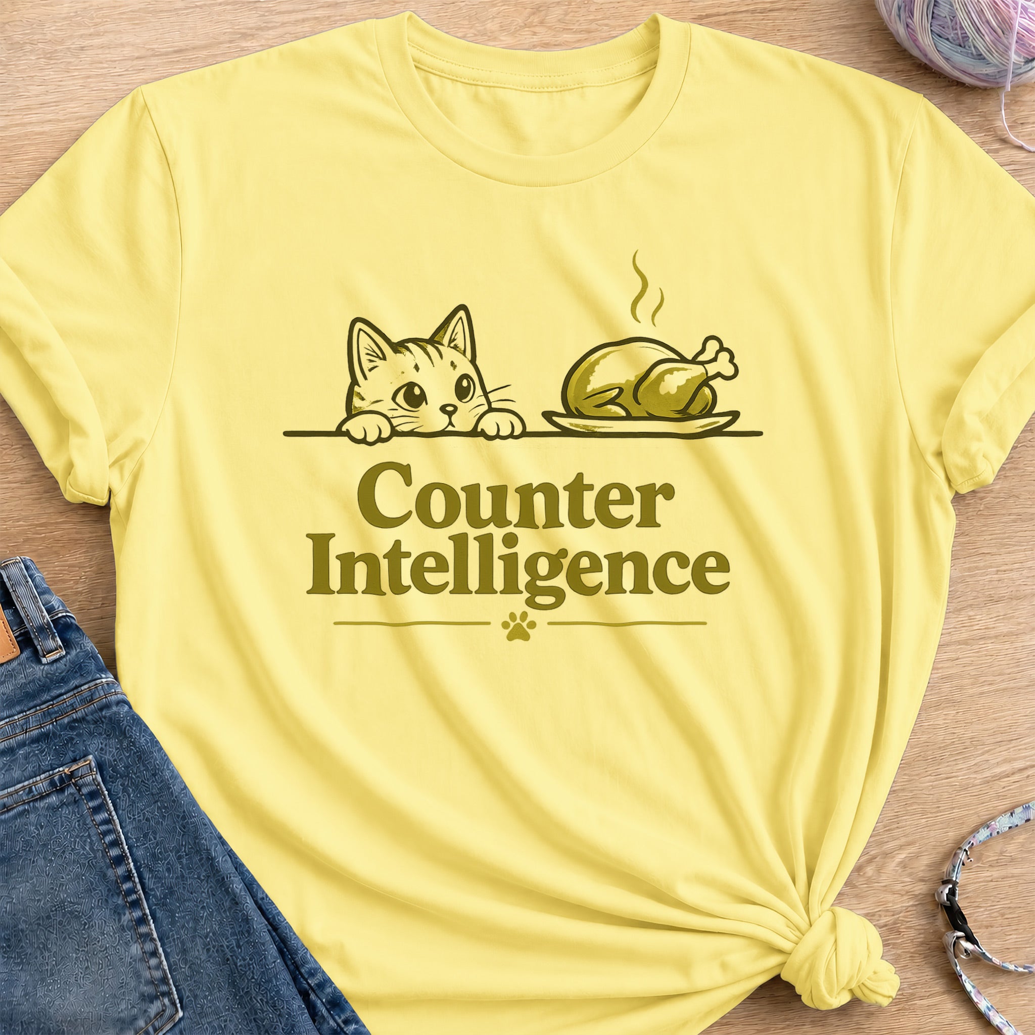 Counter Intelligence T-Shirt — Cornsilk