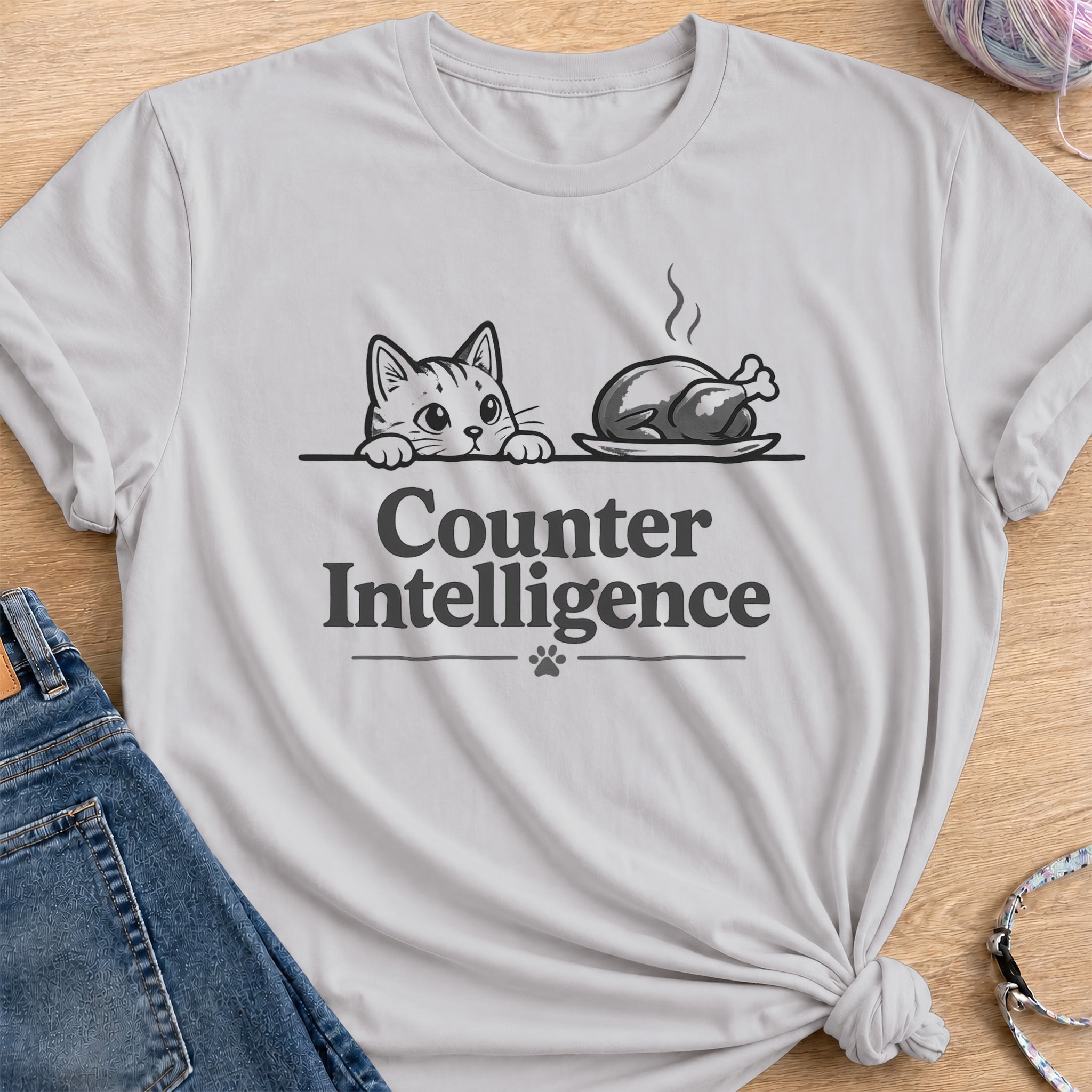 Counter Intelligence T-Shirt — Ice Grey