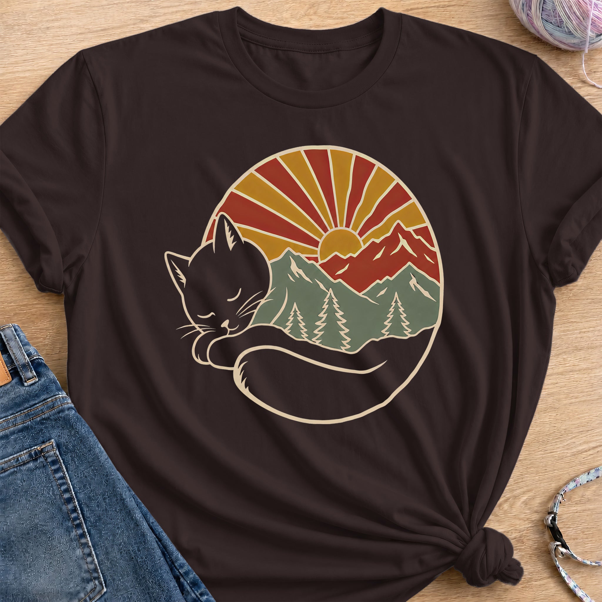 Mountain T-Shirt — Dark Chocolate