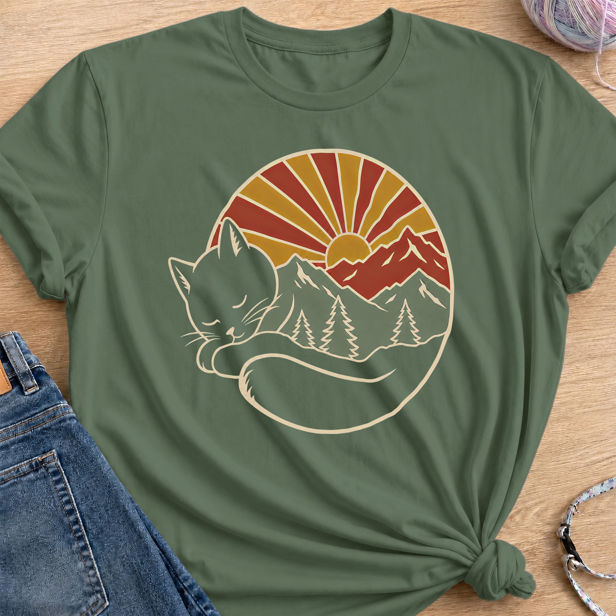 Mountain T-Shirt — Military Green