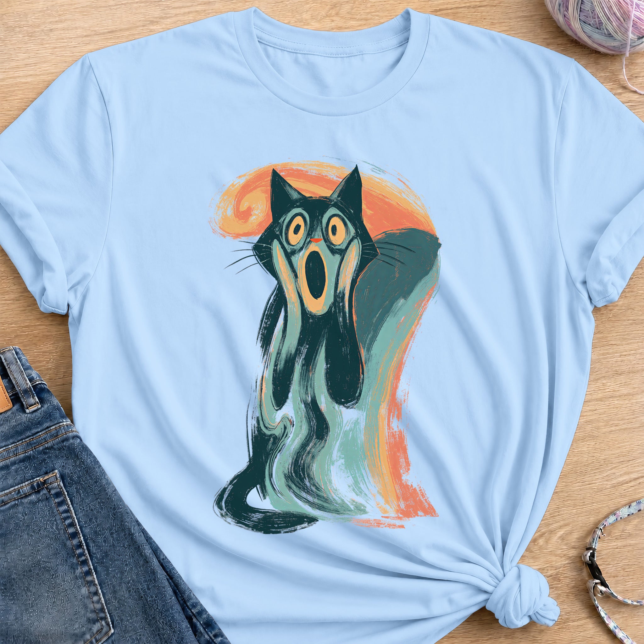 The Scream T-Shirt — Light Blue