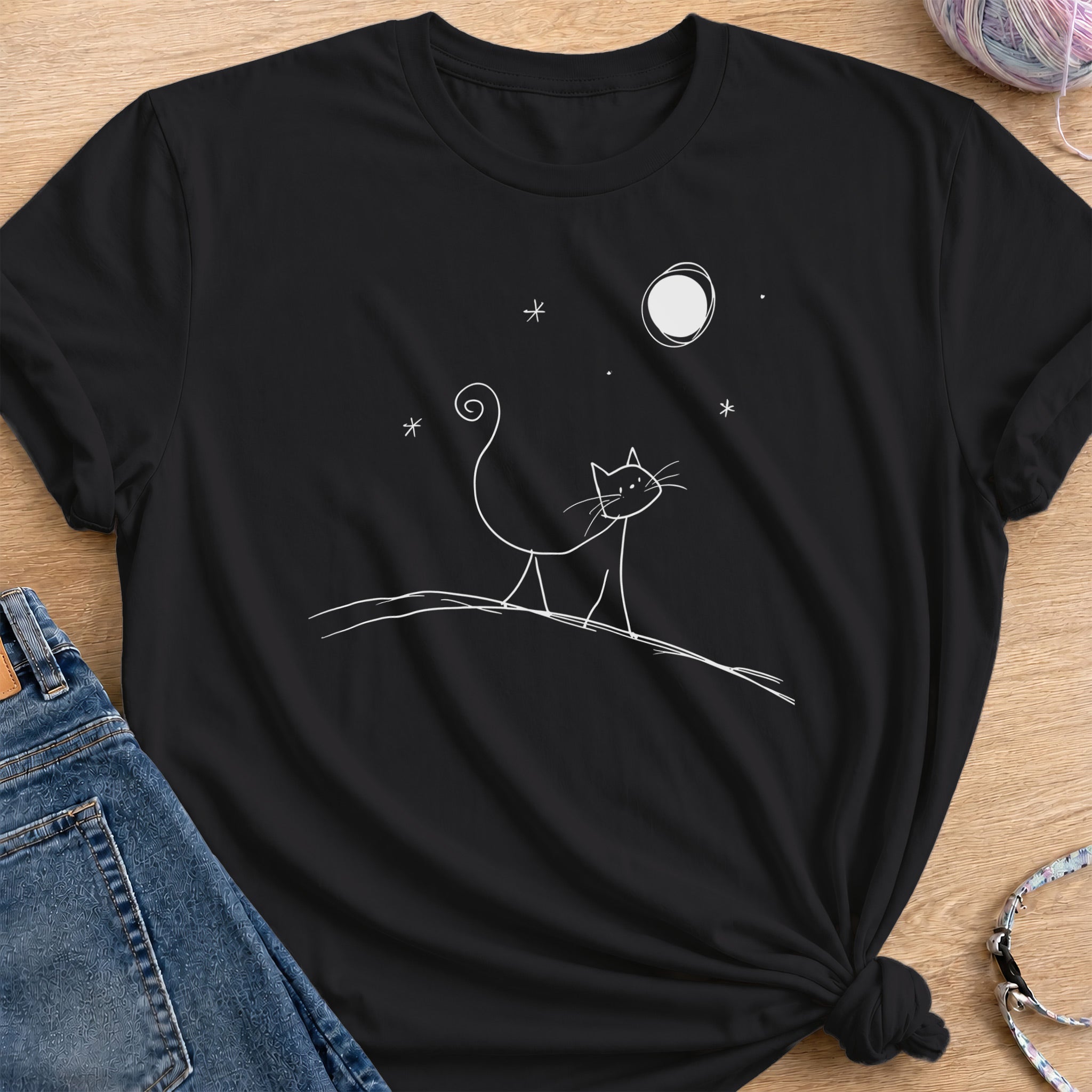 Moonlit Roamer T-Shirt — Black