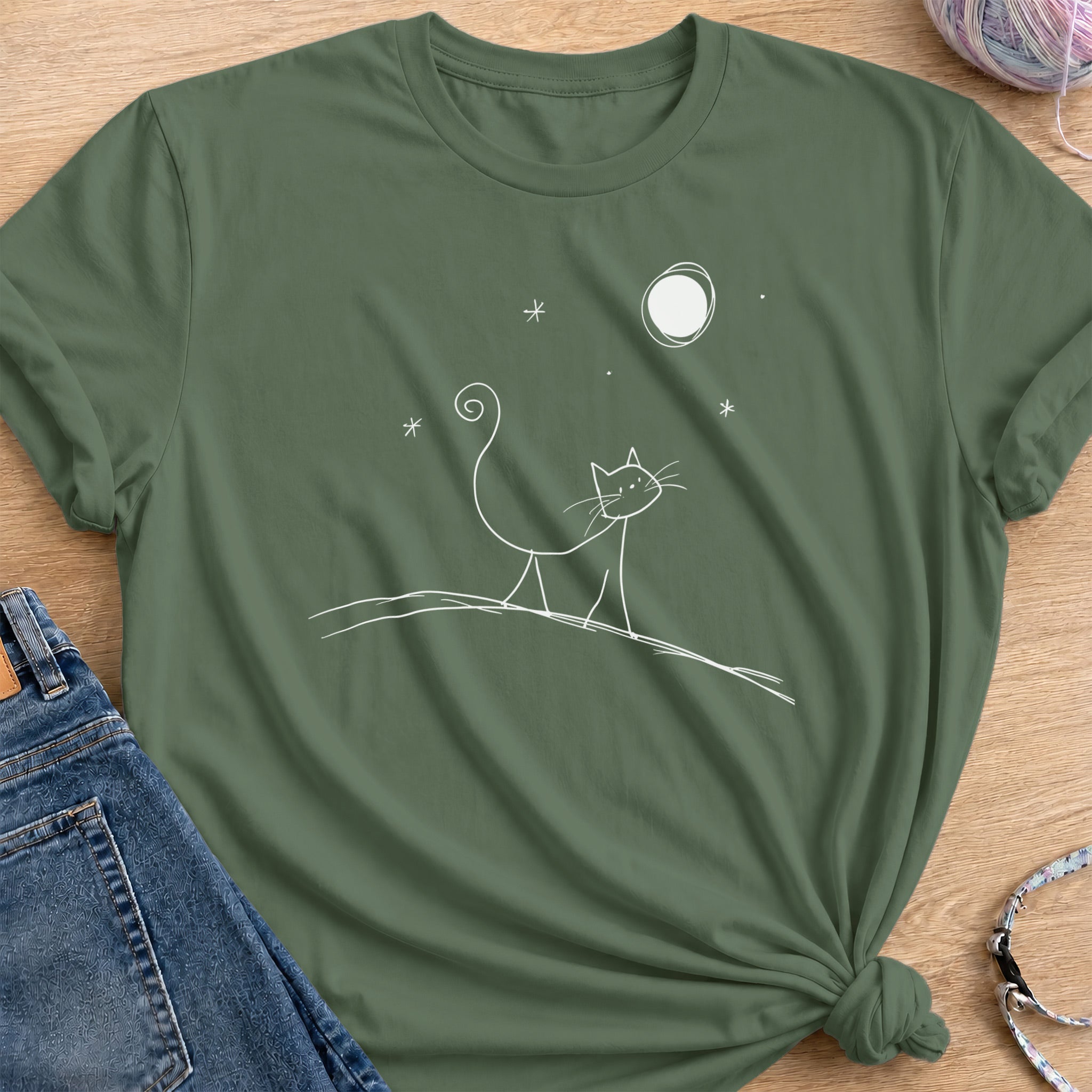 Moonlit Roamer T-Shirt — Military Green