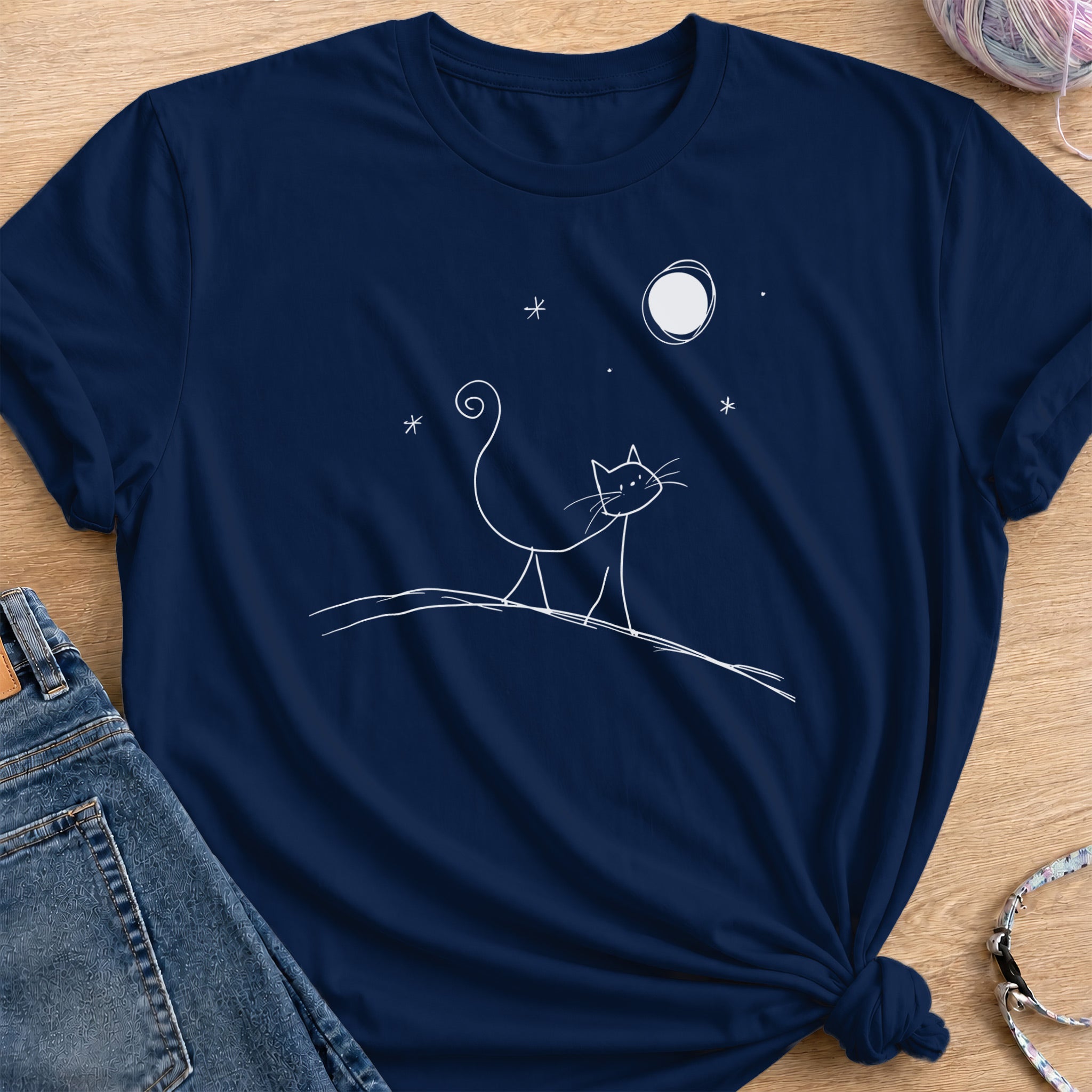 Moonlit Roamer T-Shirt — Navy
