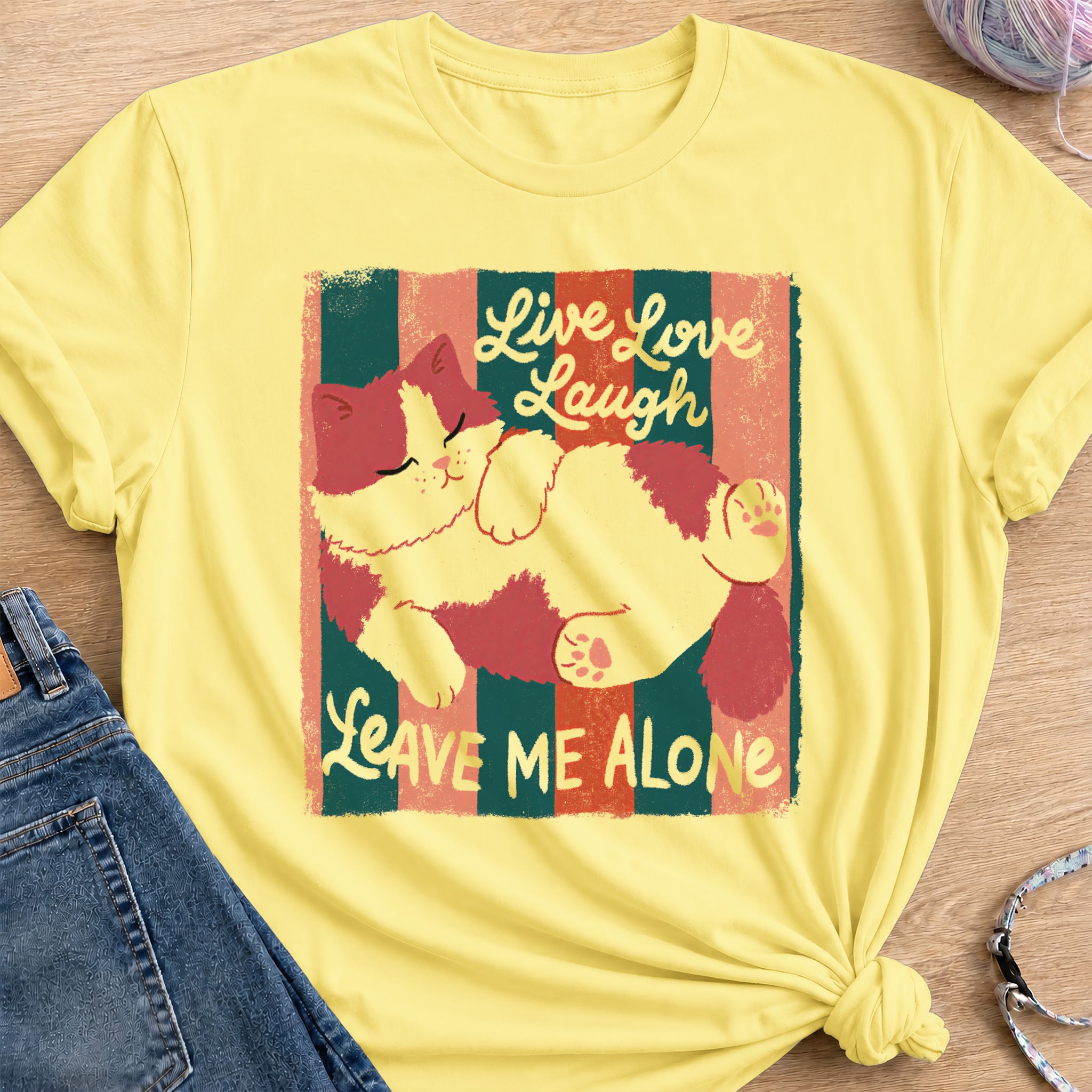 Leave Me Alone T-Shirt — Cornsilk