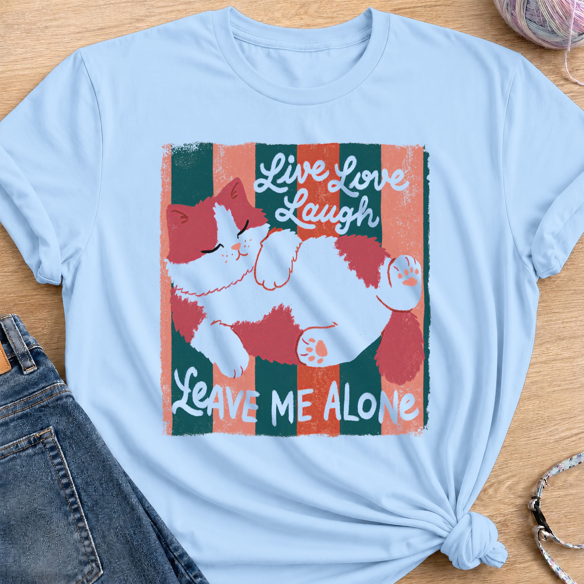 Leave Me Alone T-Shirt — Light Blue