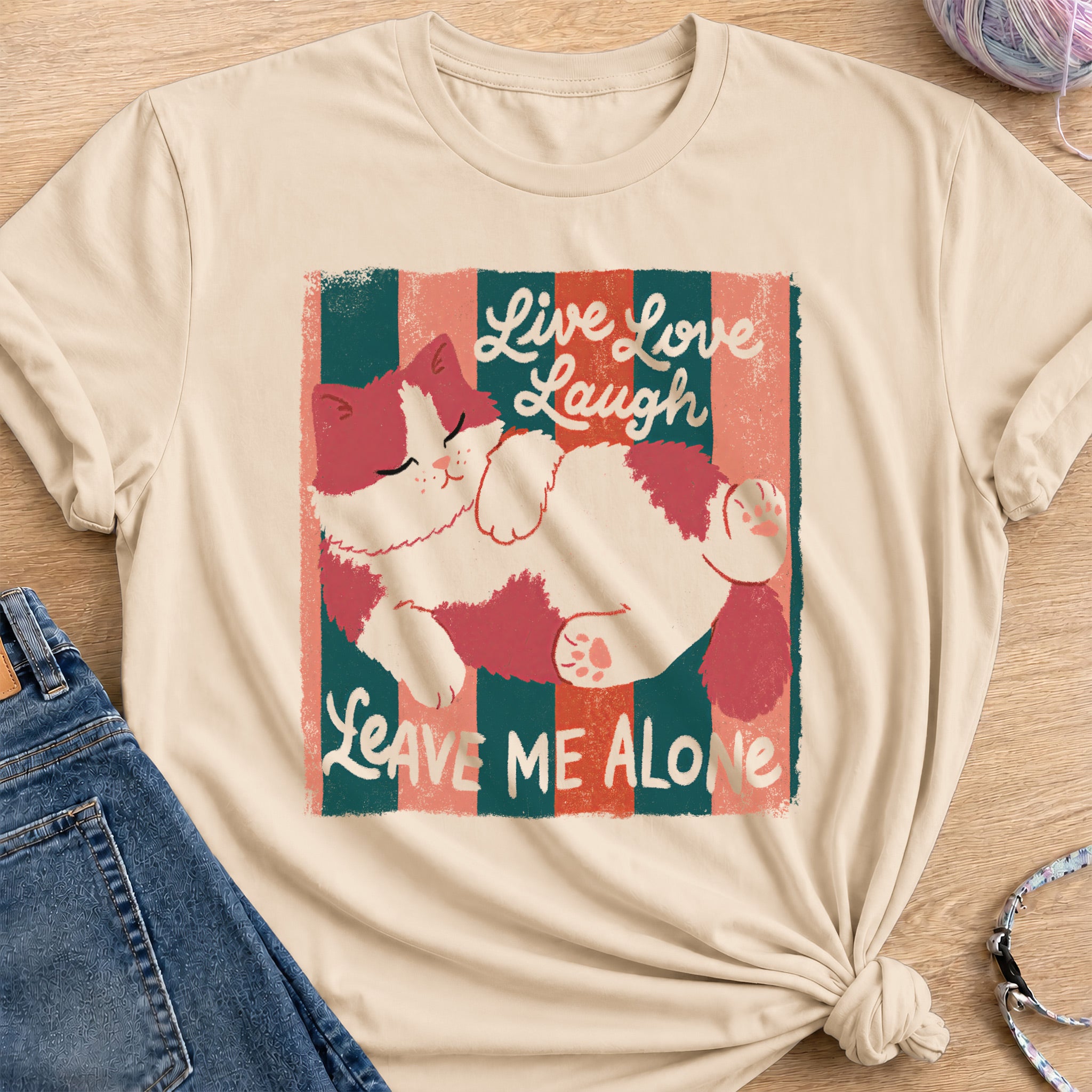 Leave Me Alone T-Shirt — Sand