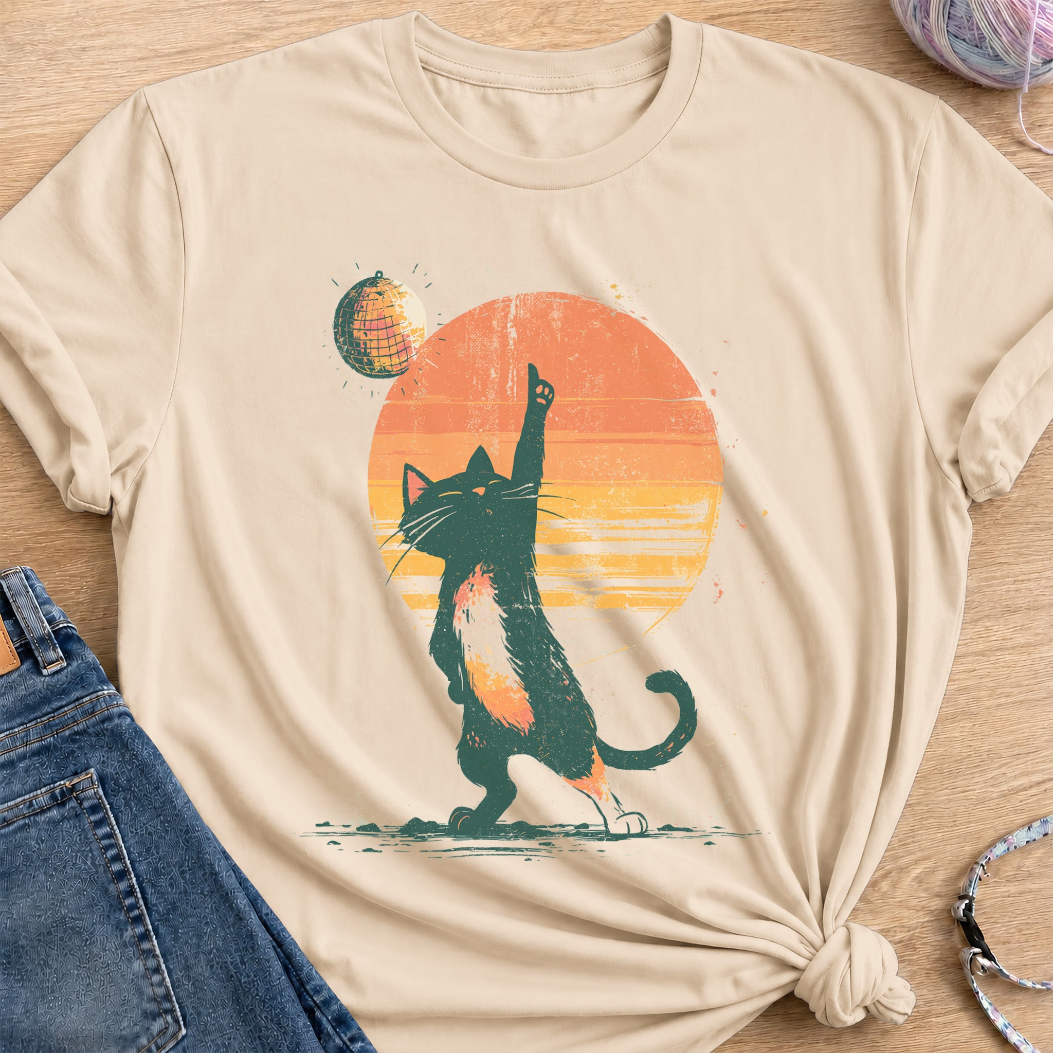 Disco Dance T-Shirt — Sand