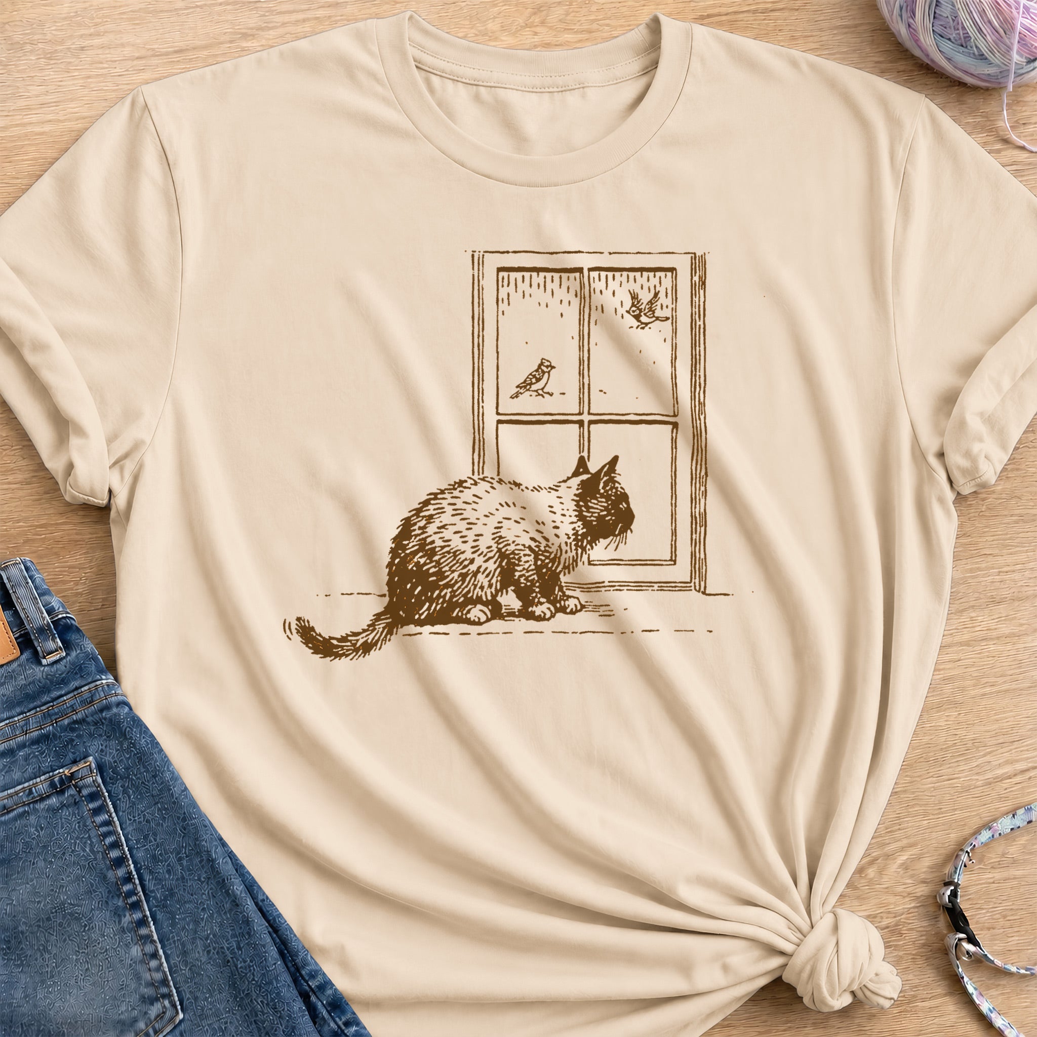 Bird Viewing T-Shirt — Sand