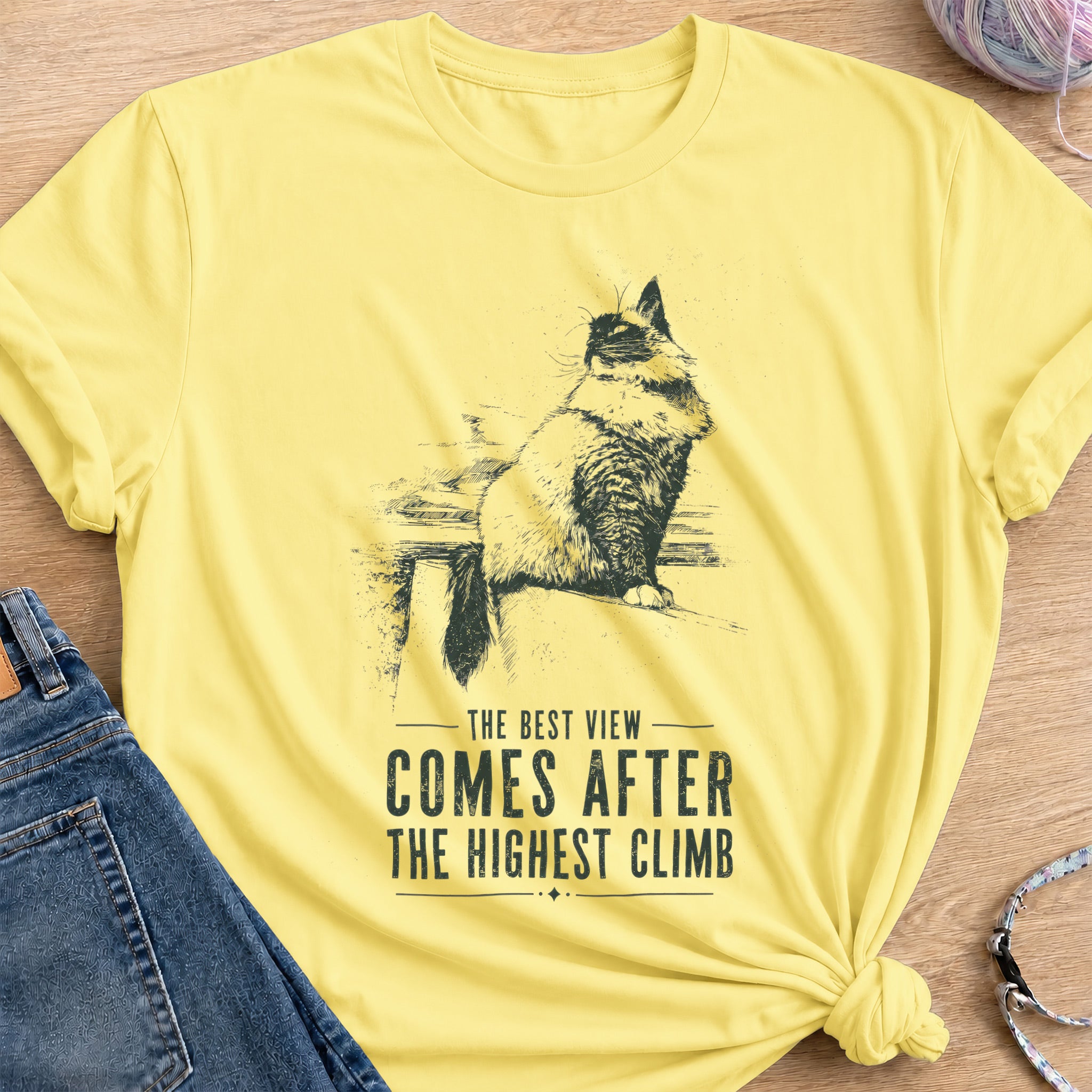 The Highest Climb T-Shirt — Cornsilk