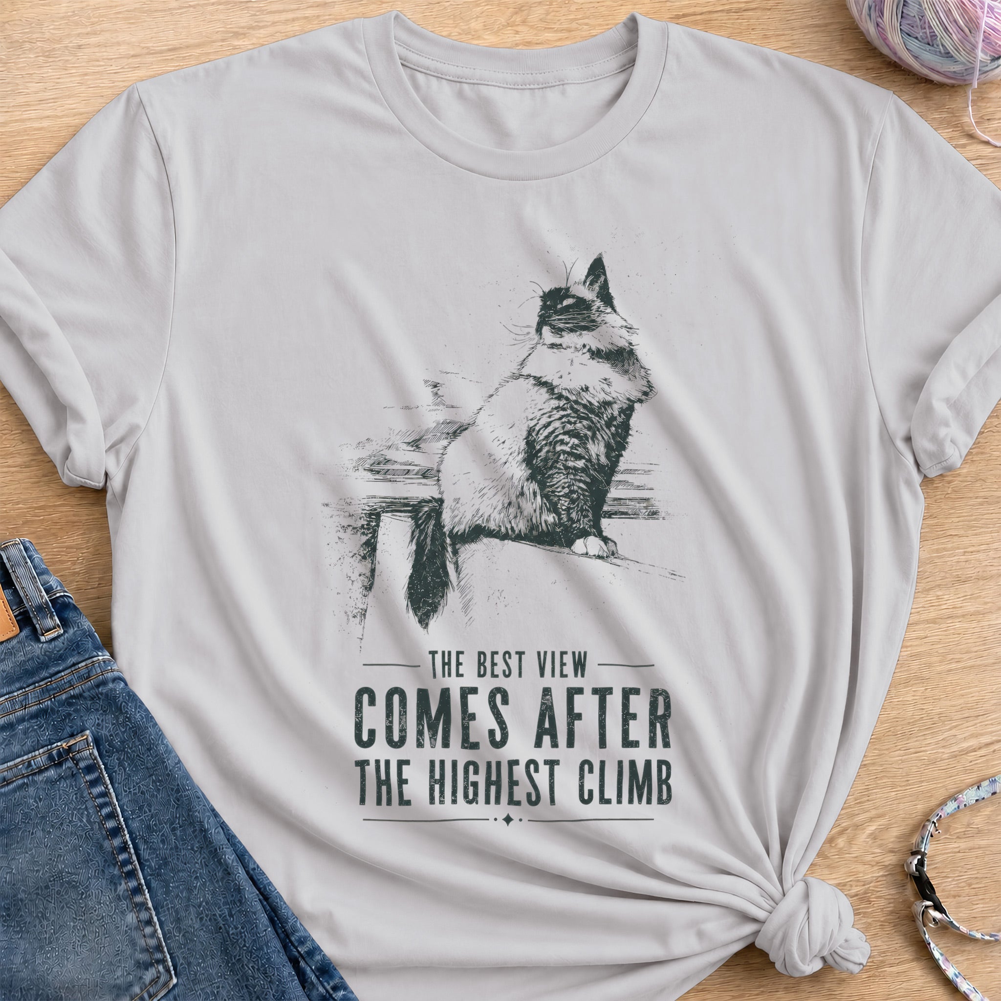 The Highest Climb T-Shirt — Ice Grey