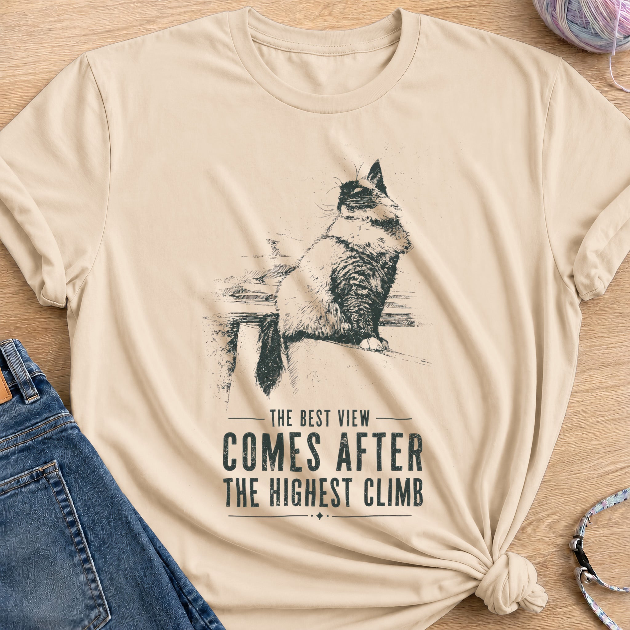 The Highest Climb T-Shirt — Sand