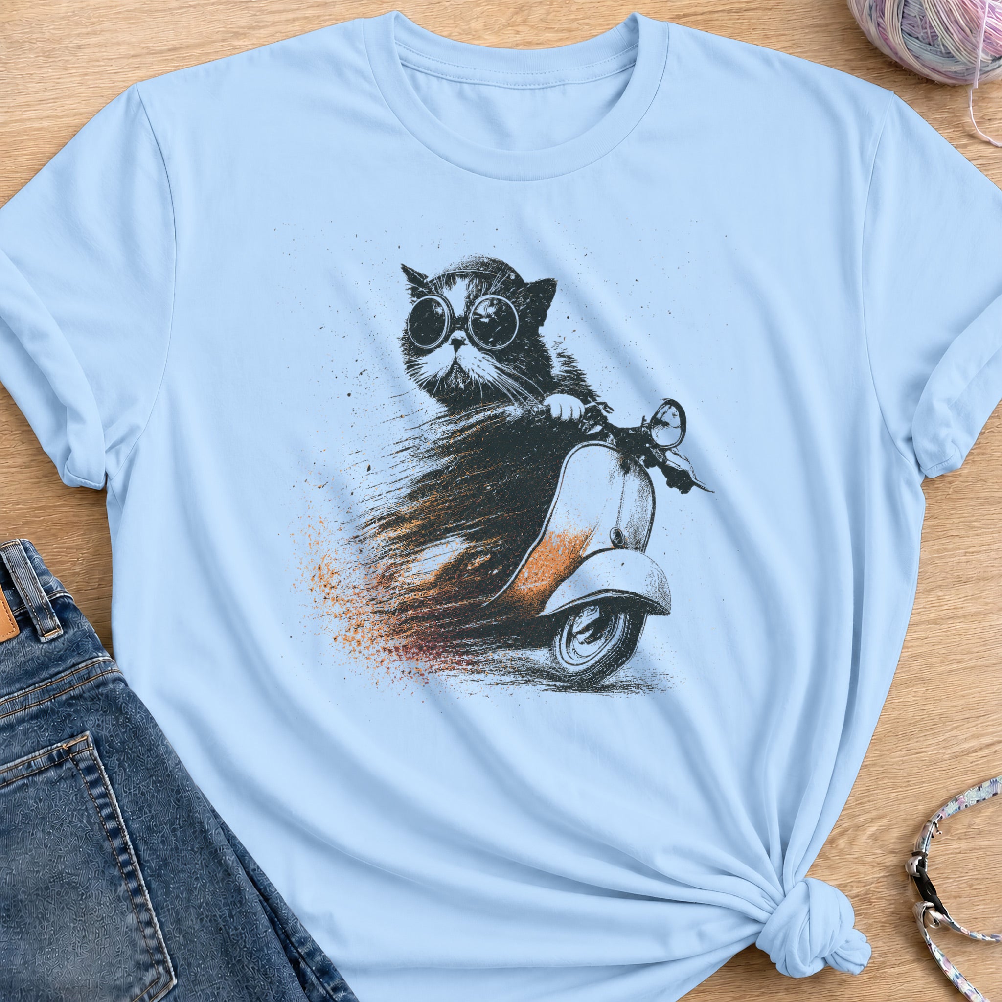 Scooter T-Shirt — Light Blue