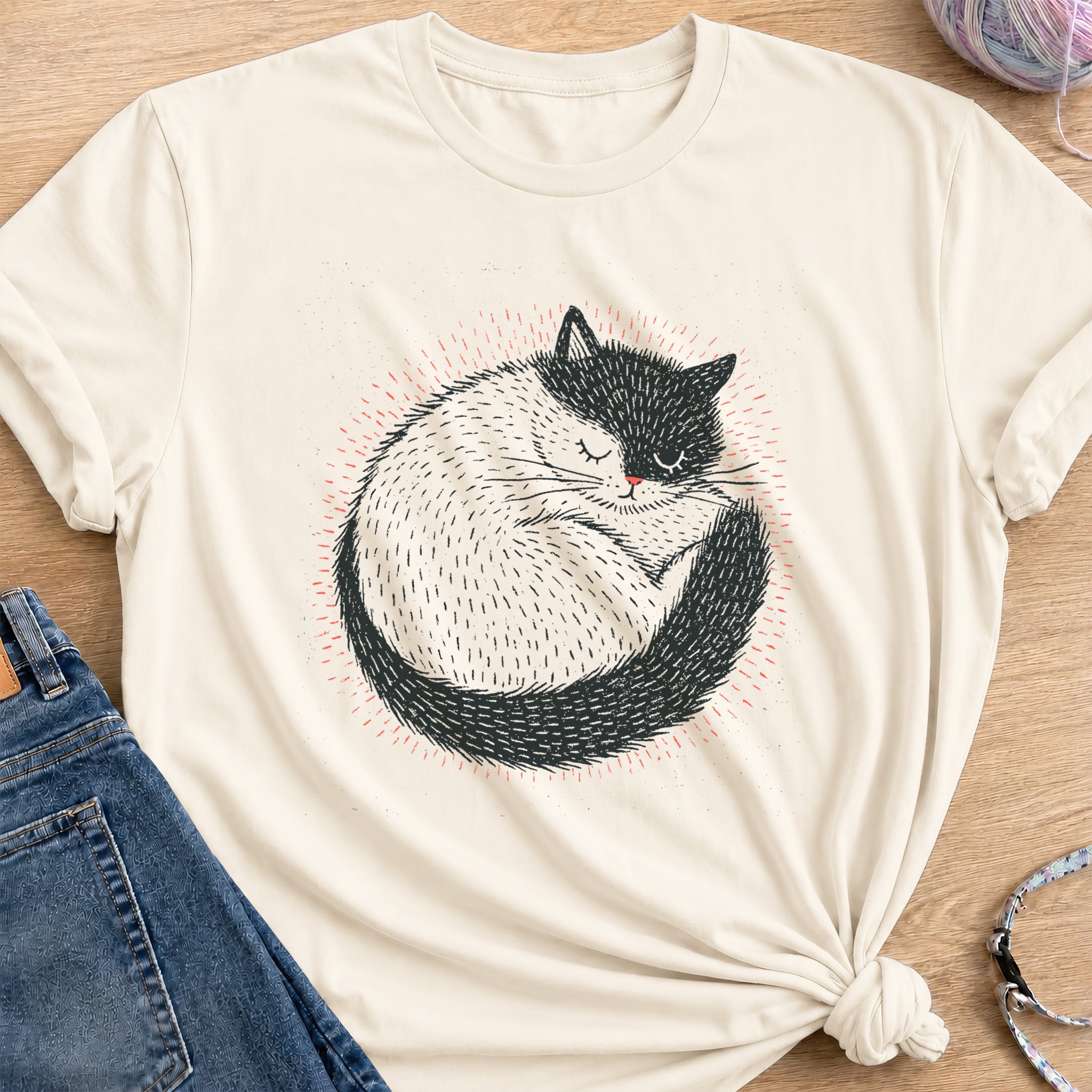 Curled Sleep T-Shirt — Natural