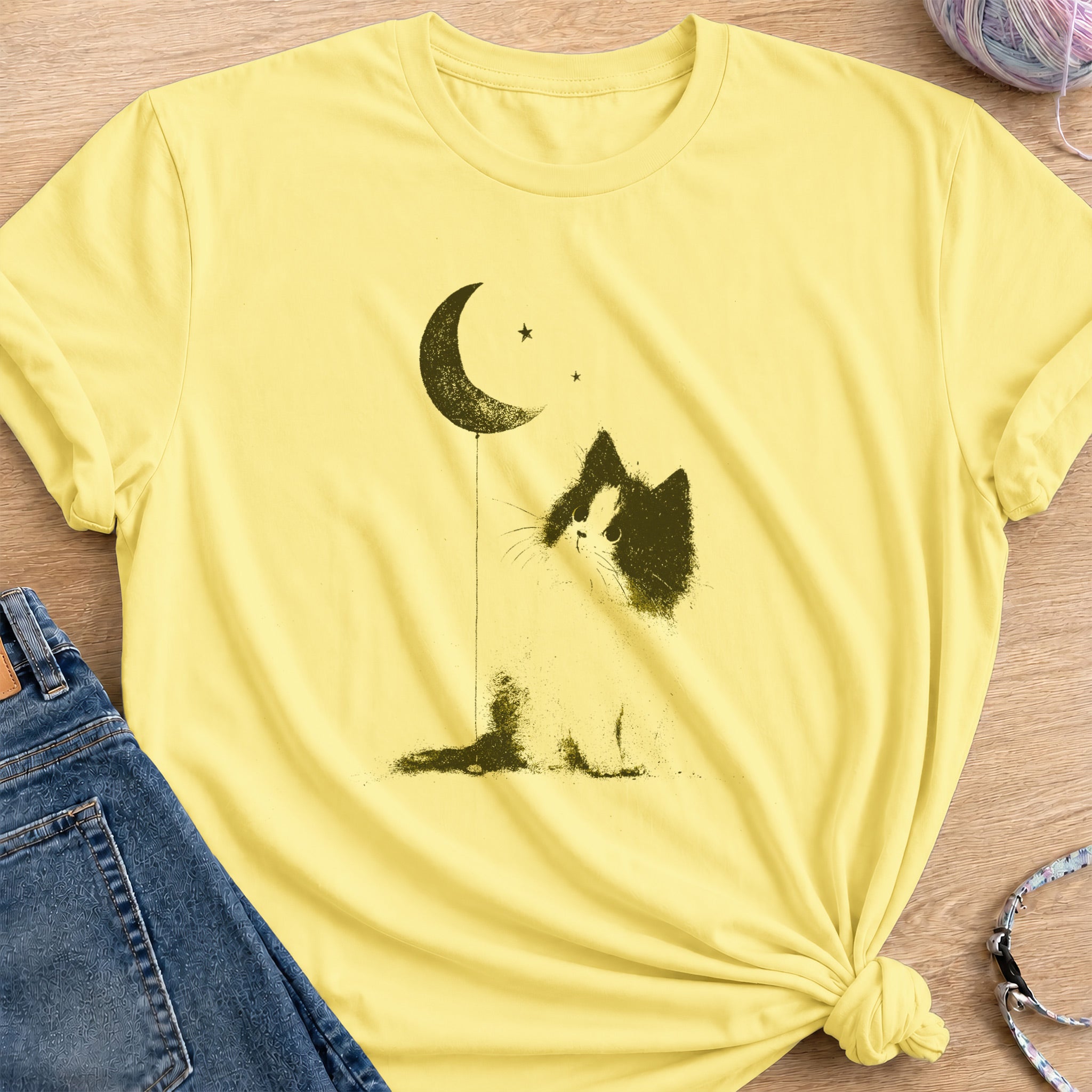 Moon Balloon T-Shirt — Cornsilk